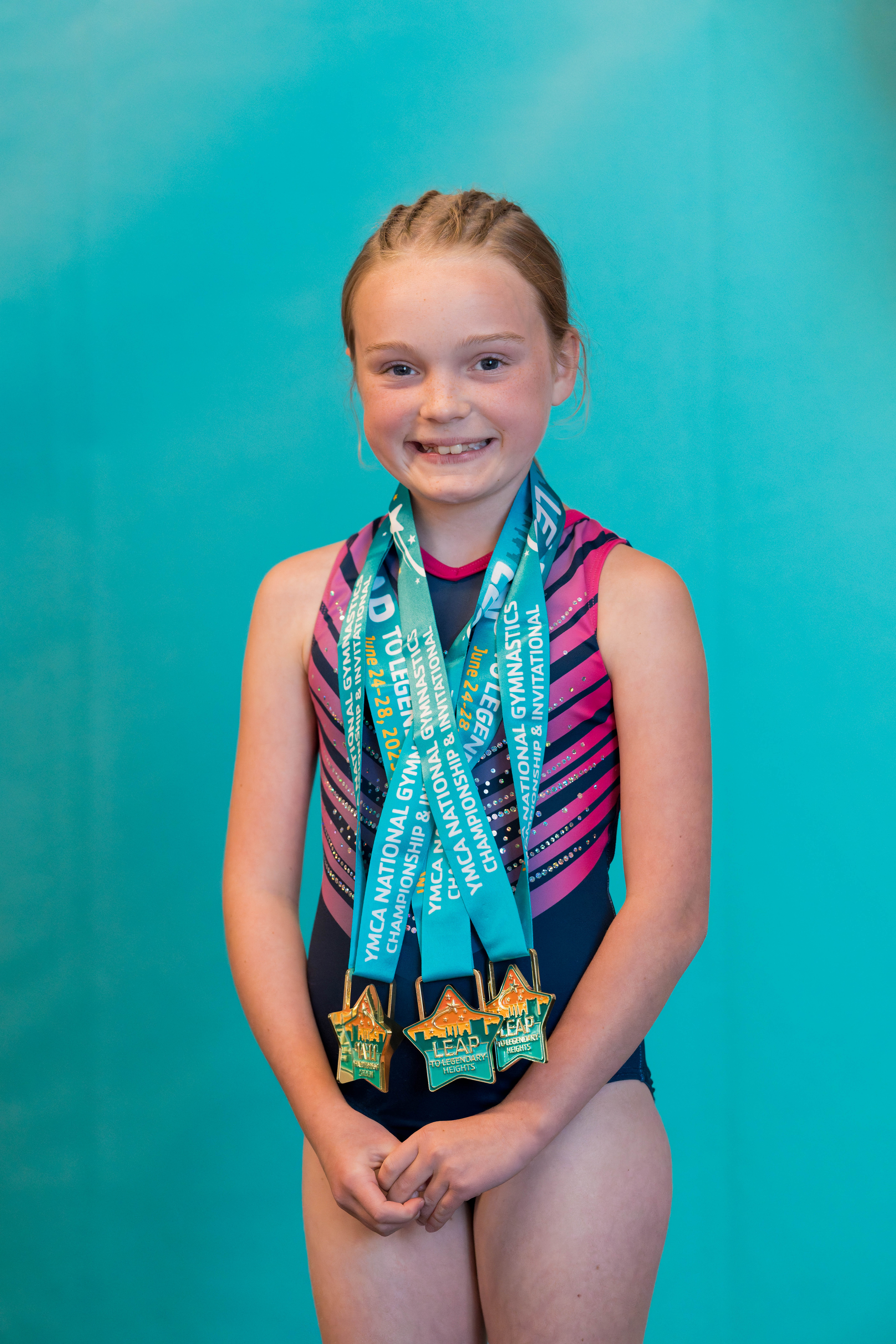 The YMCA National Gymnastics Championship 2025 held at The Resch Center in Green Bay, Wisconsin, USA on June 27th, 2025. Photography by Ross Harried for Second Crop Sports.