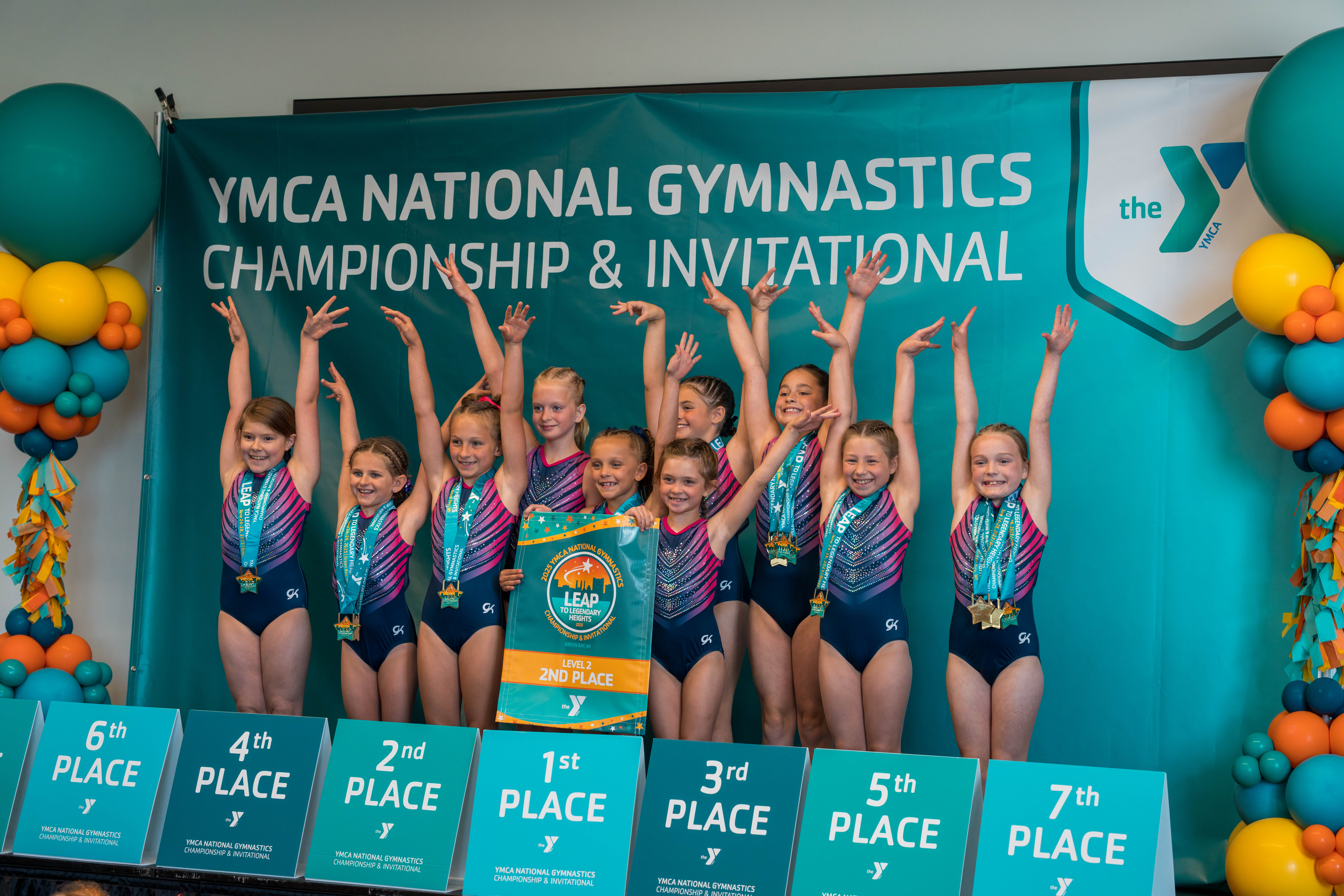 The YMCA National Gymnastics Championship 2025 held at The Resch Center in Green Bay, Wisconsin, USA on June 27th, 2025. Photography by Ross Harried for Second Crop Sports.