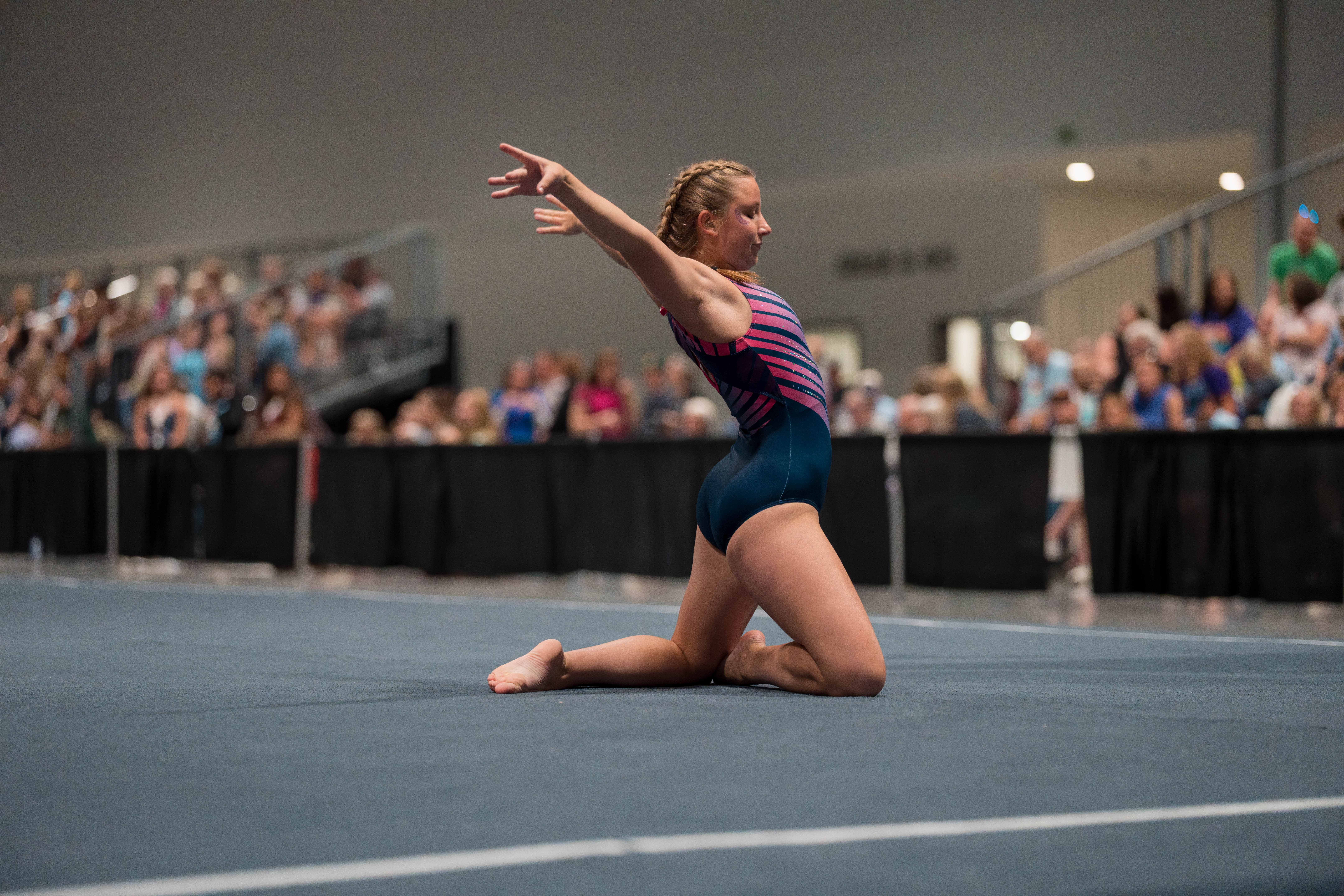 The YMCA National Gymnastics Championship 2025 held at The Resch Center in Green Bay, Wisconsin, USA on June 27th, 2025. Photography by Ross Harried for Second Crop Sports.