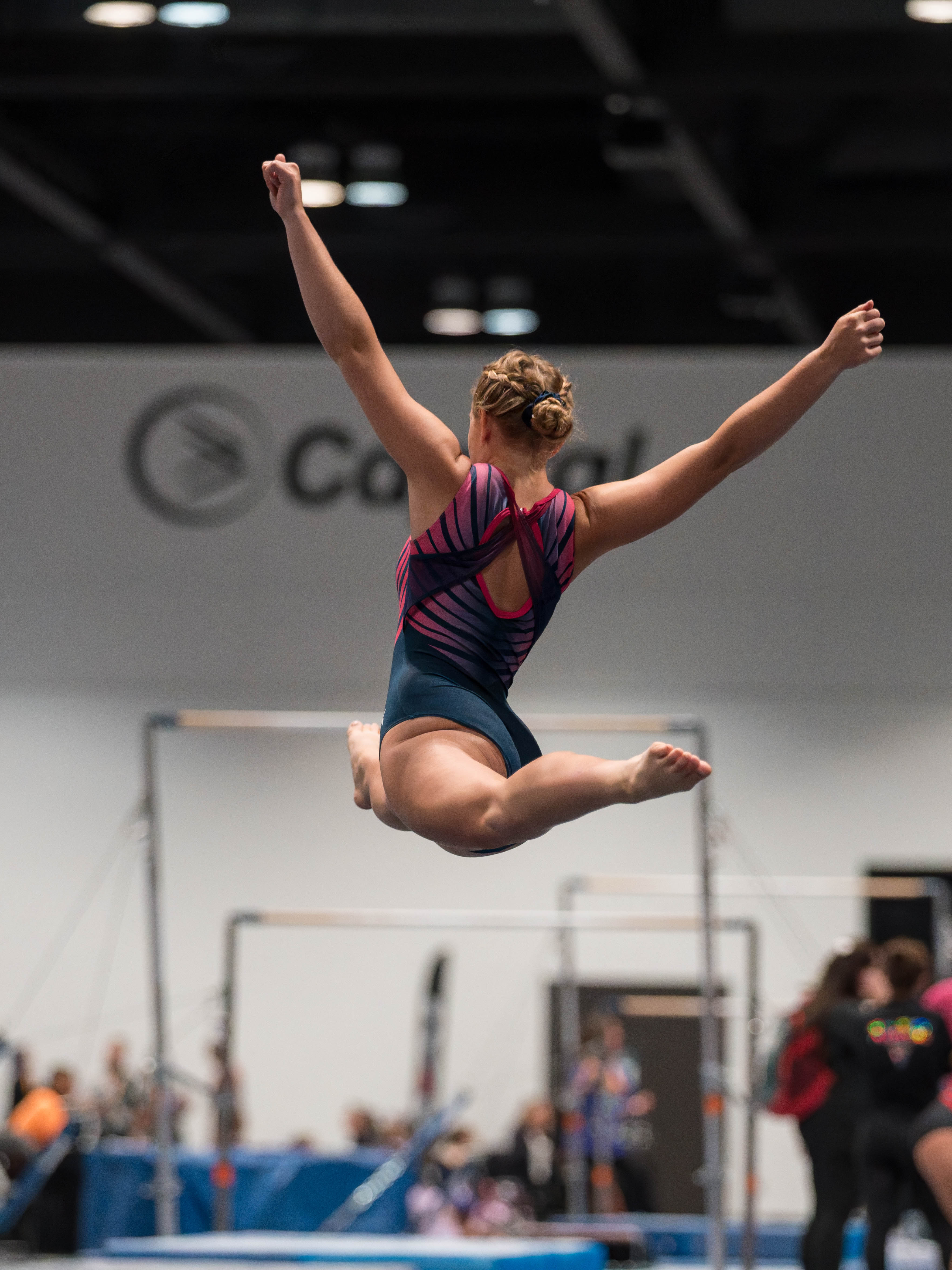 The YMCA National Gymnastics Championship 2025 held at The Resch Center in Green Bay, Wisconsin, USA on June 27th, 2025. Photography by Ross Harried for Second Crop Sports.