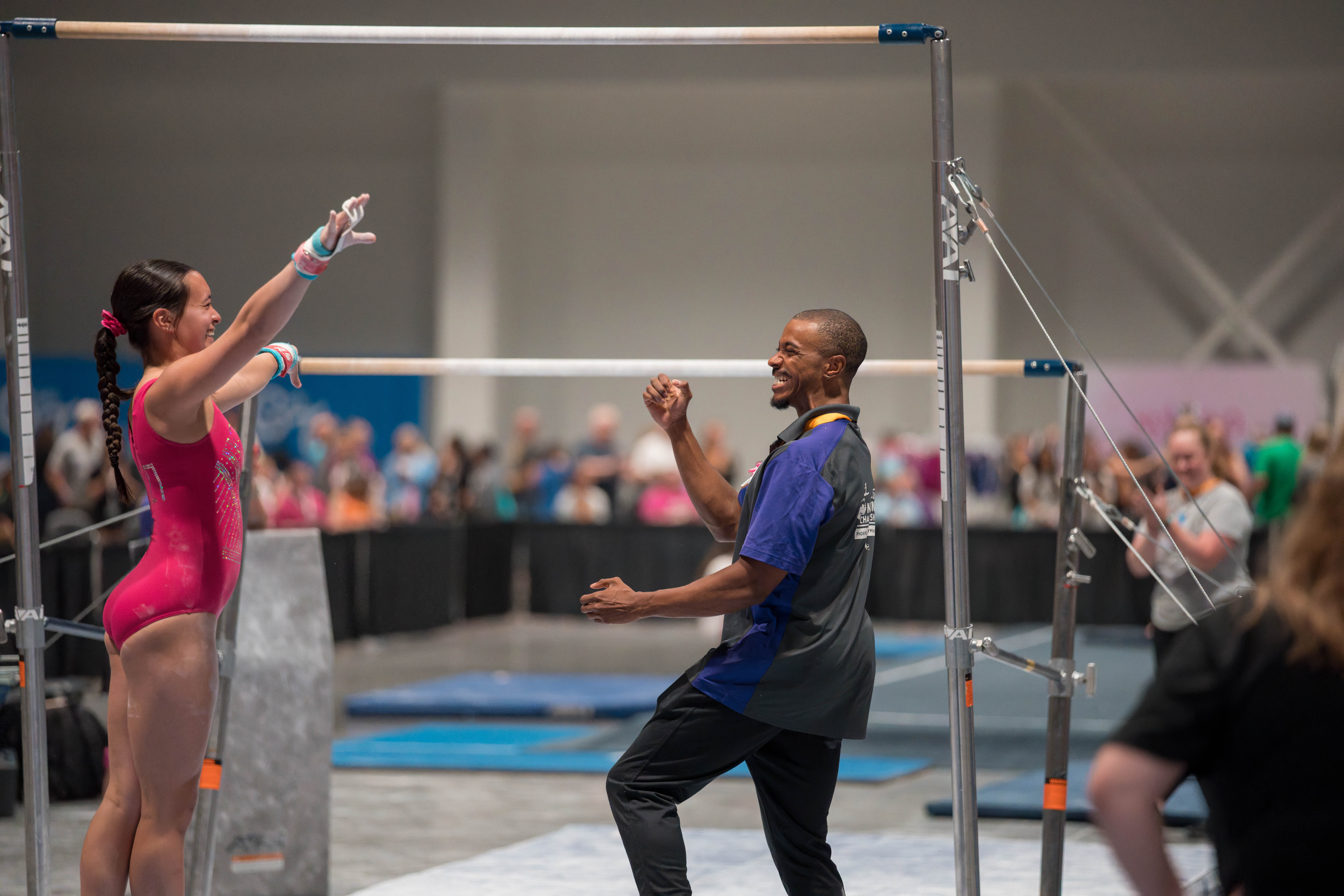 The YMCA National Gymnastics Championship 2025 held at The Resch Center in Green Bay, Wisconsin, USA on June 27th, 2025. Photography by Ross Harried for Second Crop Sports.