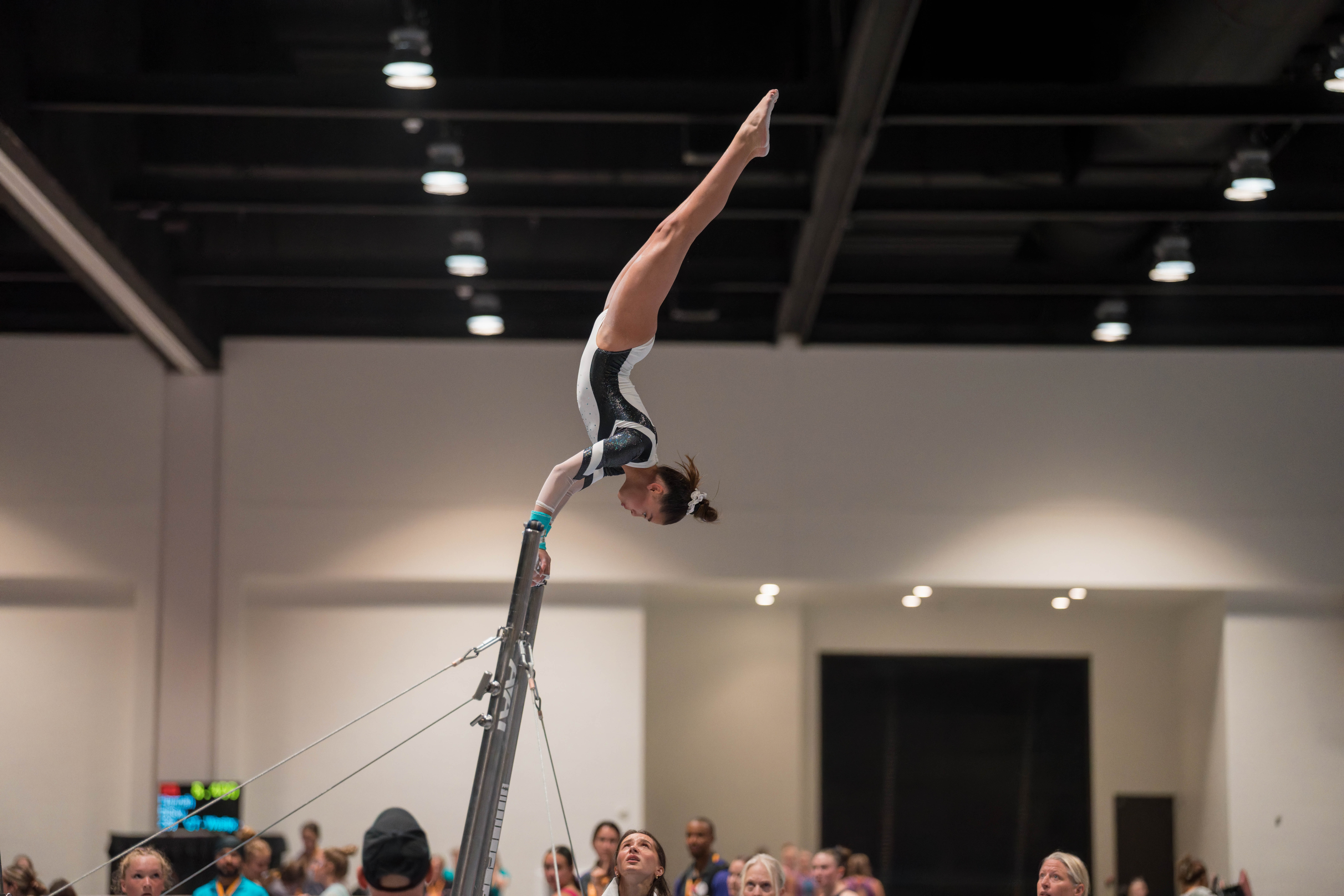 The YMCA National Gymnastics Championship 2025 held at The Resch Center in Green Bay, Wisconsin, USA on June 27th, 2025. Photography by Ross Harried for Second Crop Sports.