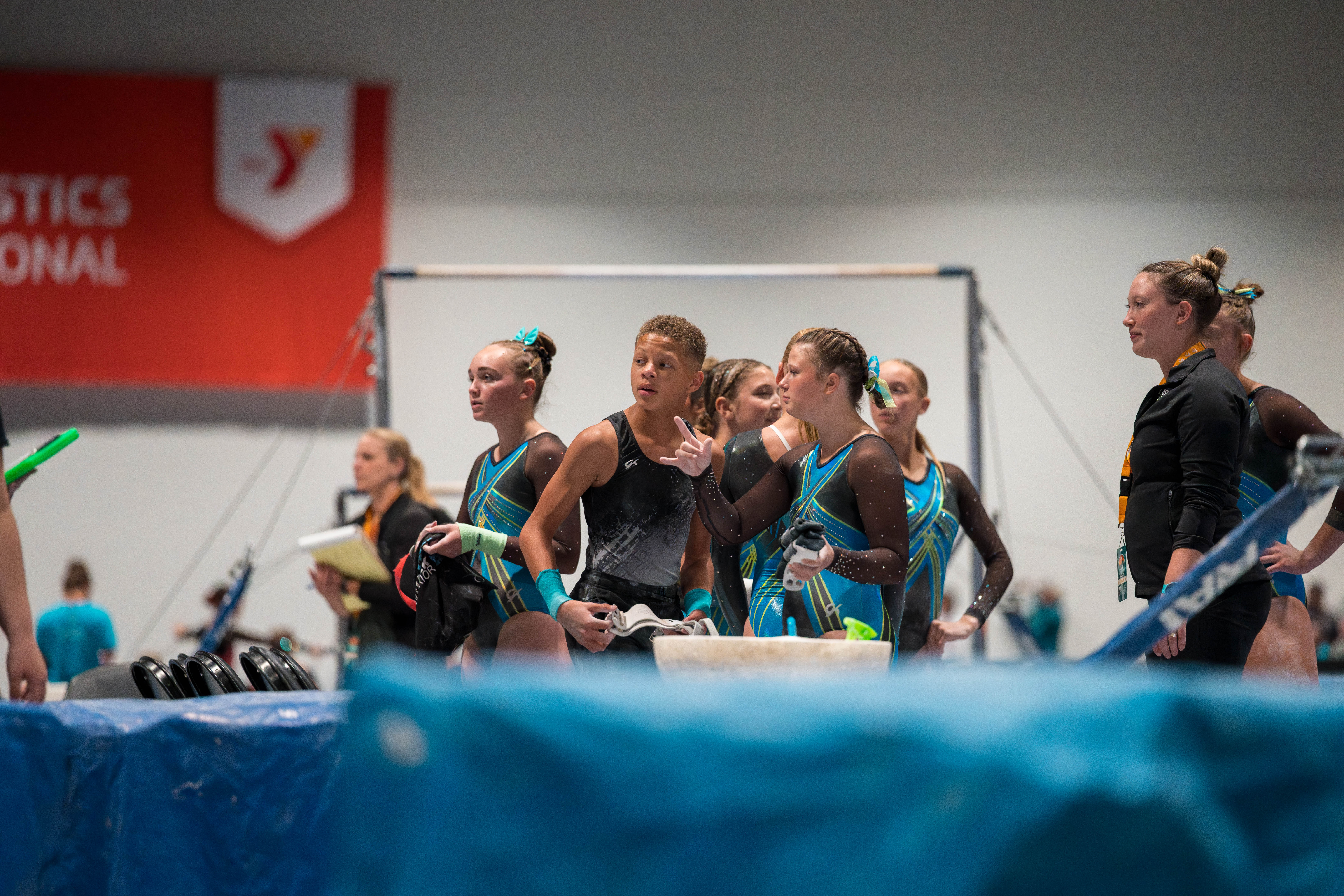 The YMCA National Gymnastics Championship 2025 held at The Resch Center in Green Bay, Wisconsin, USA on June 27th, 2025. Photography by Ross Harried for Second Crop Sports.