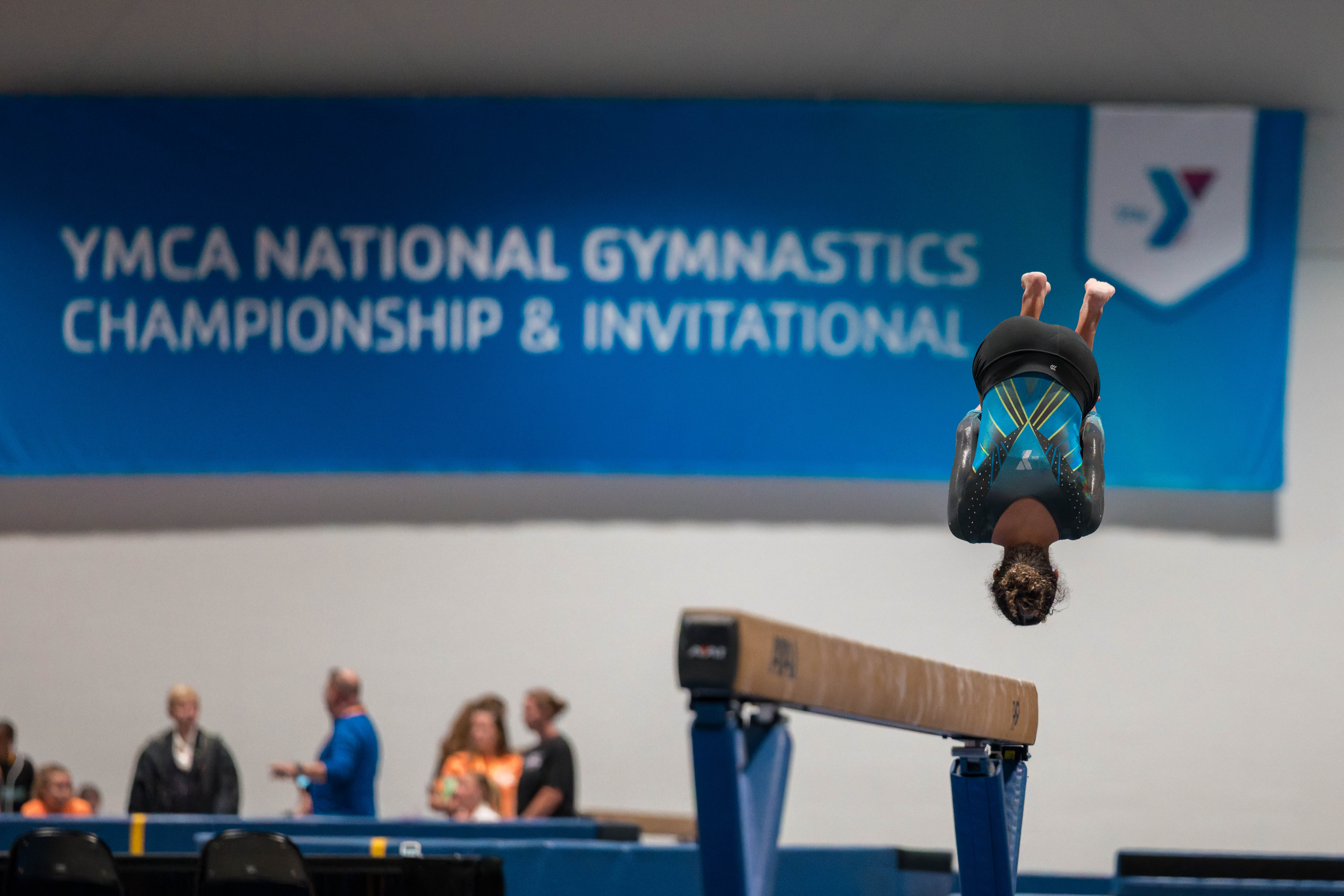 The YMCA National Gymnastics Championship 2025 held at The Resch Center in Green Bay, Wisconsin, USA on June 27th, 2025. Photography by Ross Harried for Second Crop Sports.