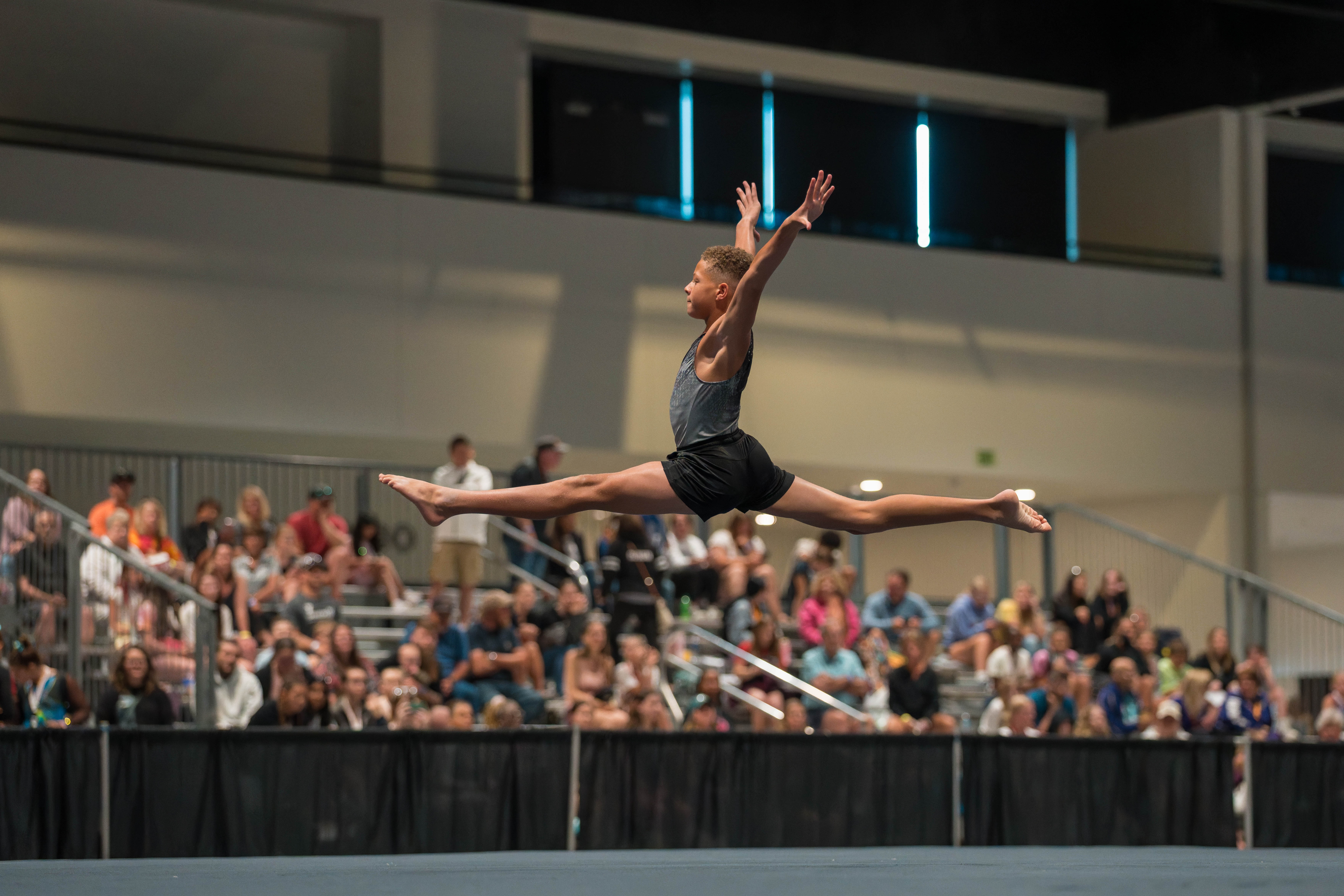 The YMCA National Gymnastics Championship 2025 held at The Resch Center in Green Bay, Wisconsin, USA on June 27th, 2025. Photography by Ross Harried for Second Crop Sports.
