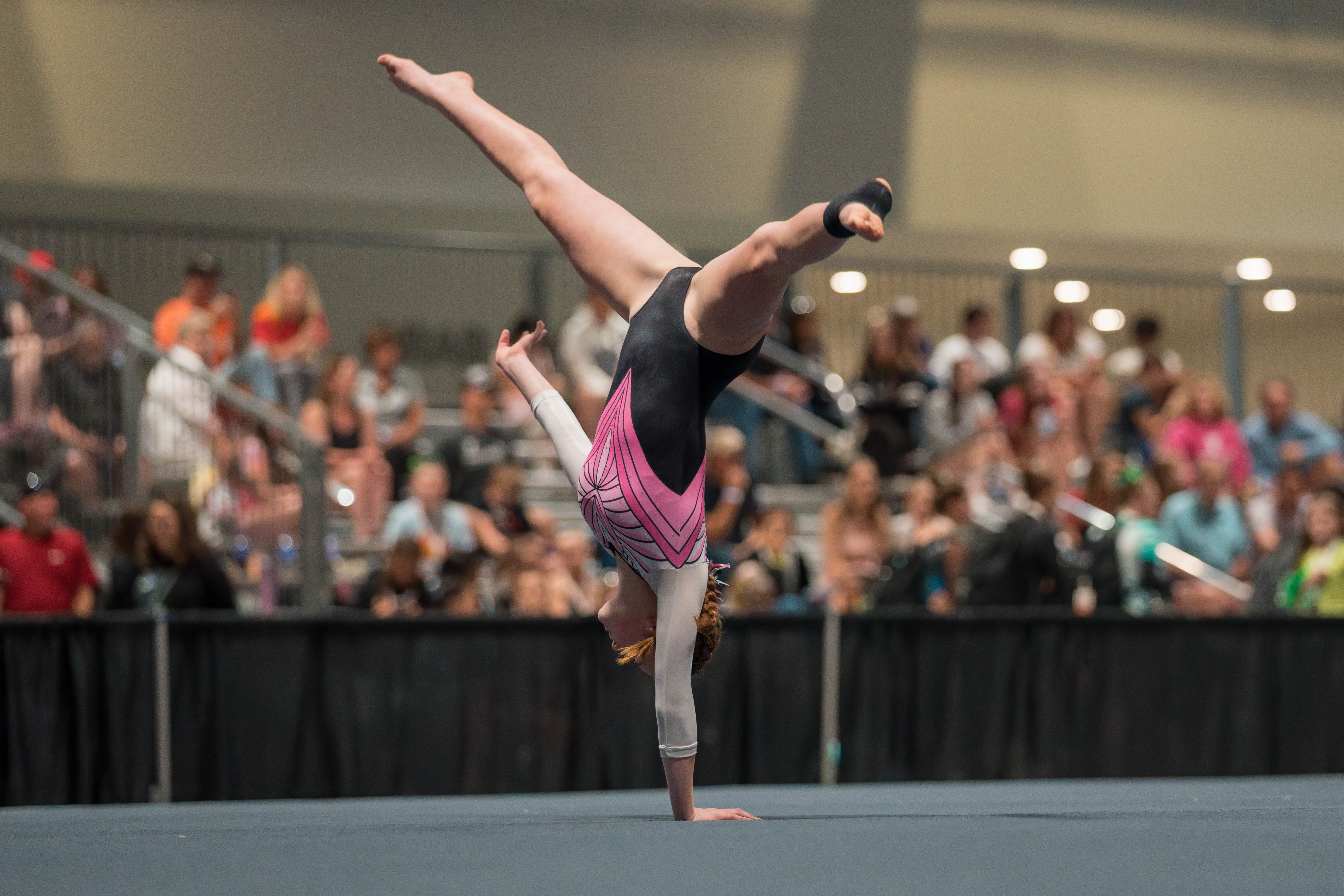 The YMCA National Gymnastics Championship 2025 held at The Resch Center in Green Bay, Wisconsin, USA on June 27th, 2025. Photography by Ross Harried for Second Crop Sports.