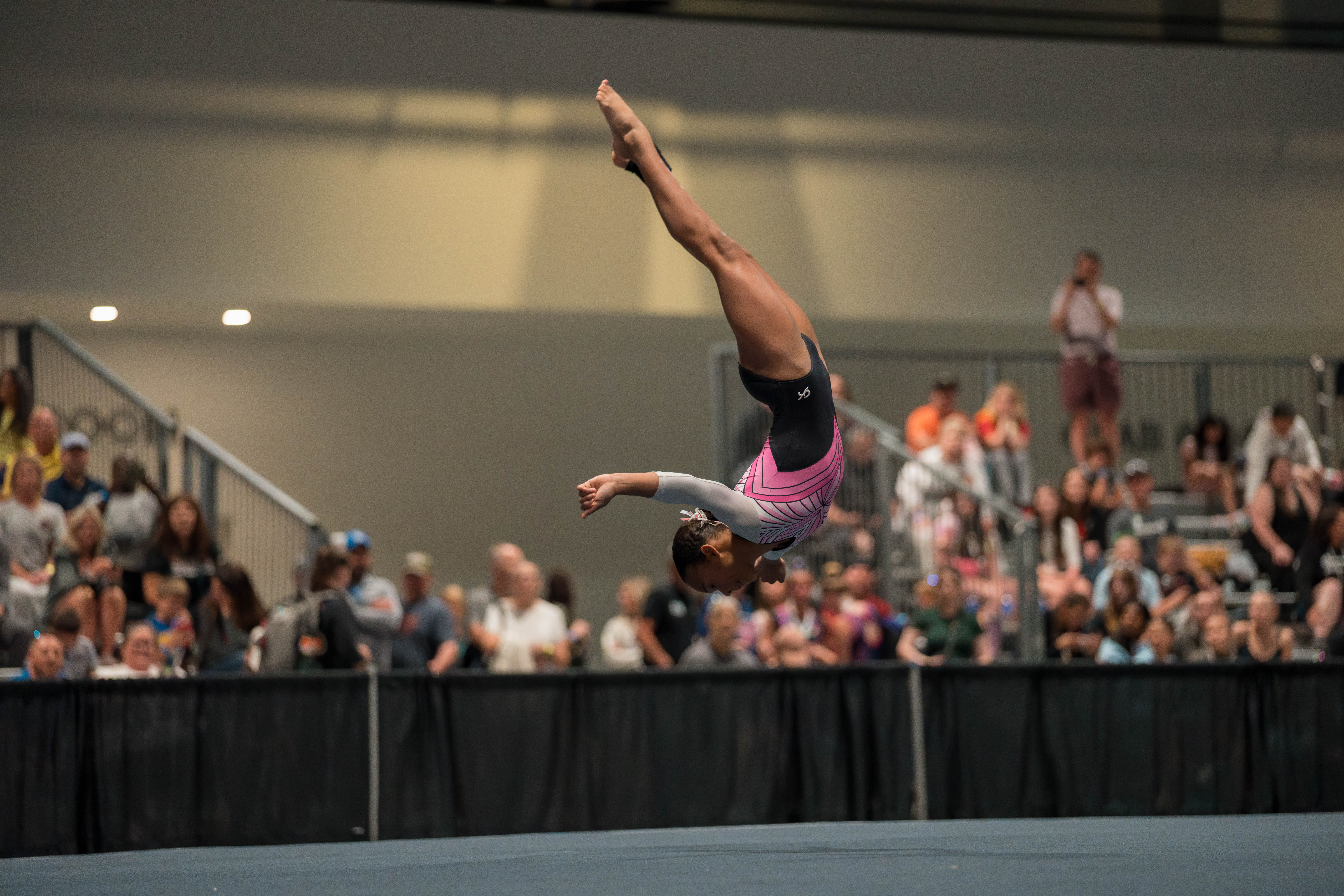 The YMCA National Gymnastics Championship 2025 held at The Resch Center in Green Bay, Wisconsin, USA on June 27th, 2025. Photography by Ross Harried for Second Crop Sports.