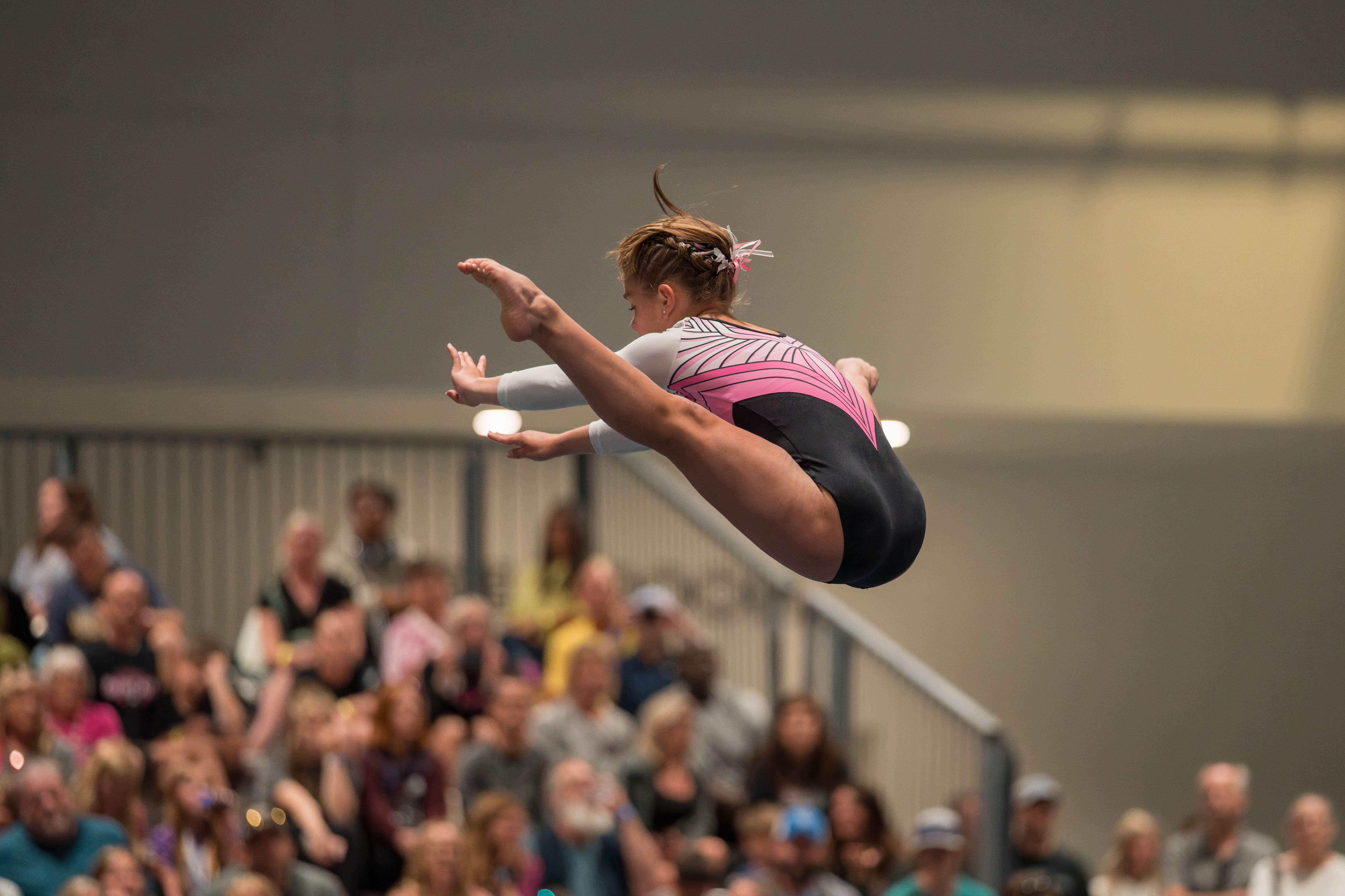 The YMCA National Gymnastics Championship 2025 held at The Resch Center in Green Bay, Wisconsin, USA on June 27th, 2025. Photography by Ross Harried for Second Crop Sports.