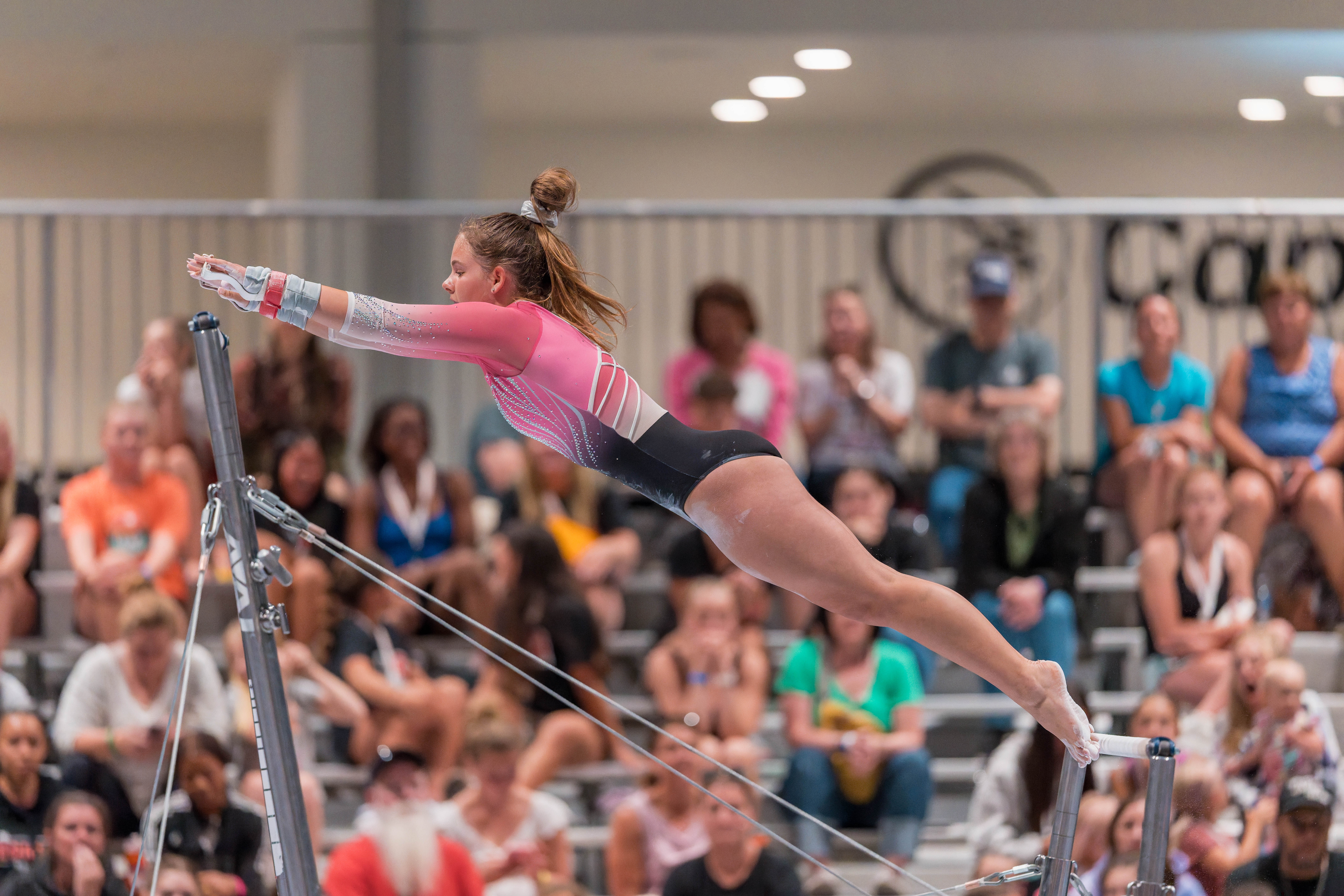 The YMCA National Gymnastics Championship 2025 held at The Resch Center in Green Bay, Wisconsin, USA on June 27th, 2025. Photography by Ross Harried for Second Crop Sports.
