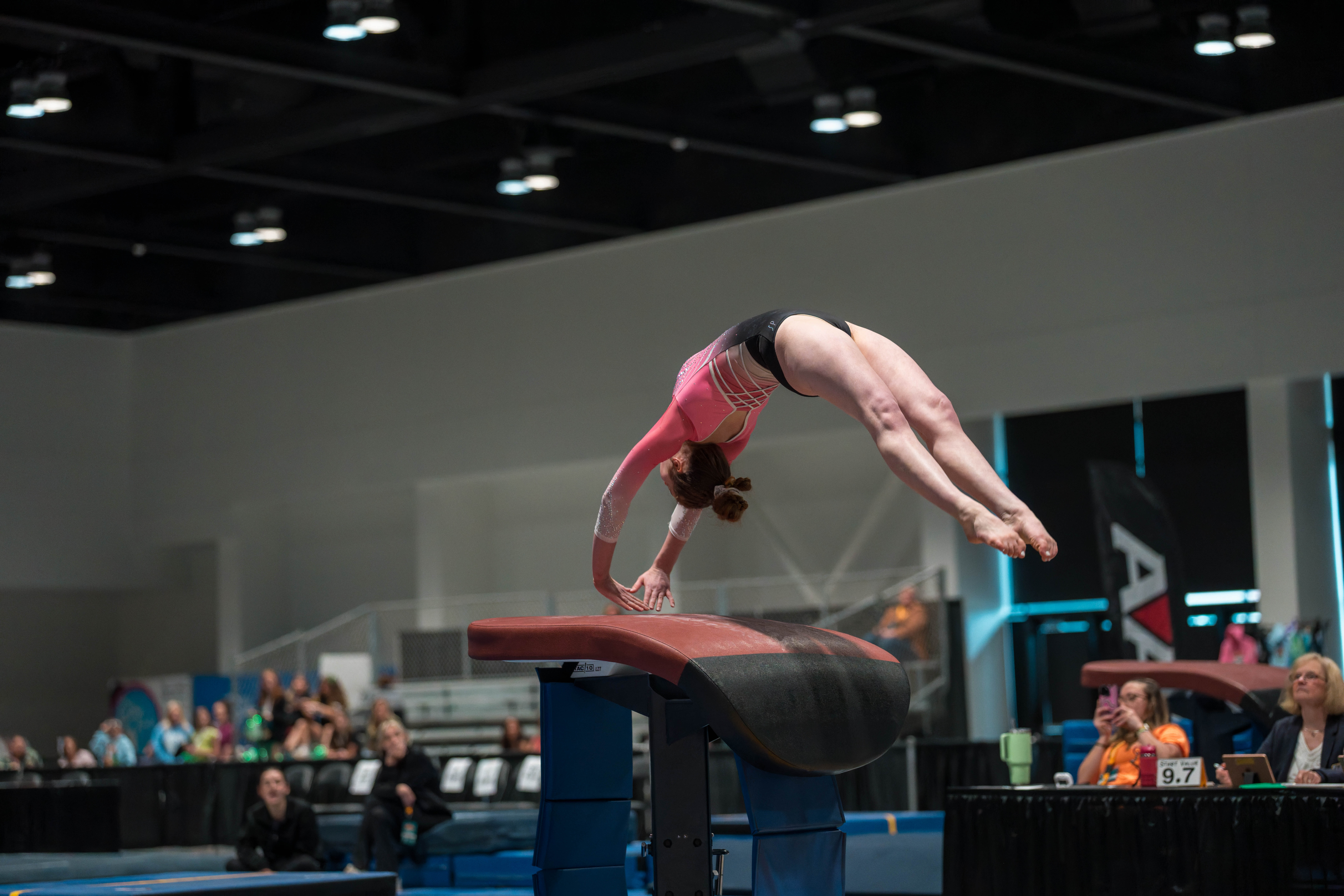 The YMCA National Gymnastics Championship 2025 held at The Resch Center in Green Bay, Wisconsin, USA on June 27th, 2025. Photography by Ross Harried for Second Crop Sports.