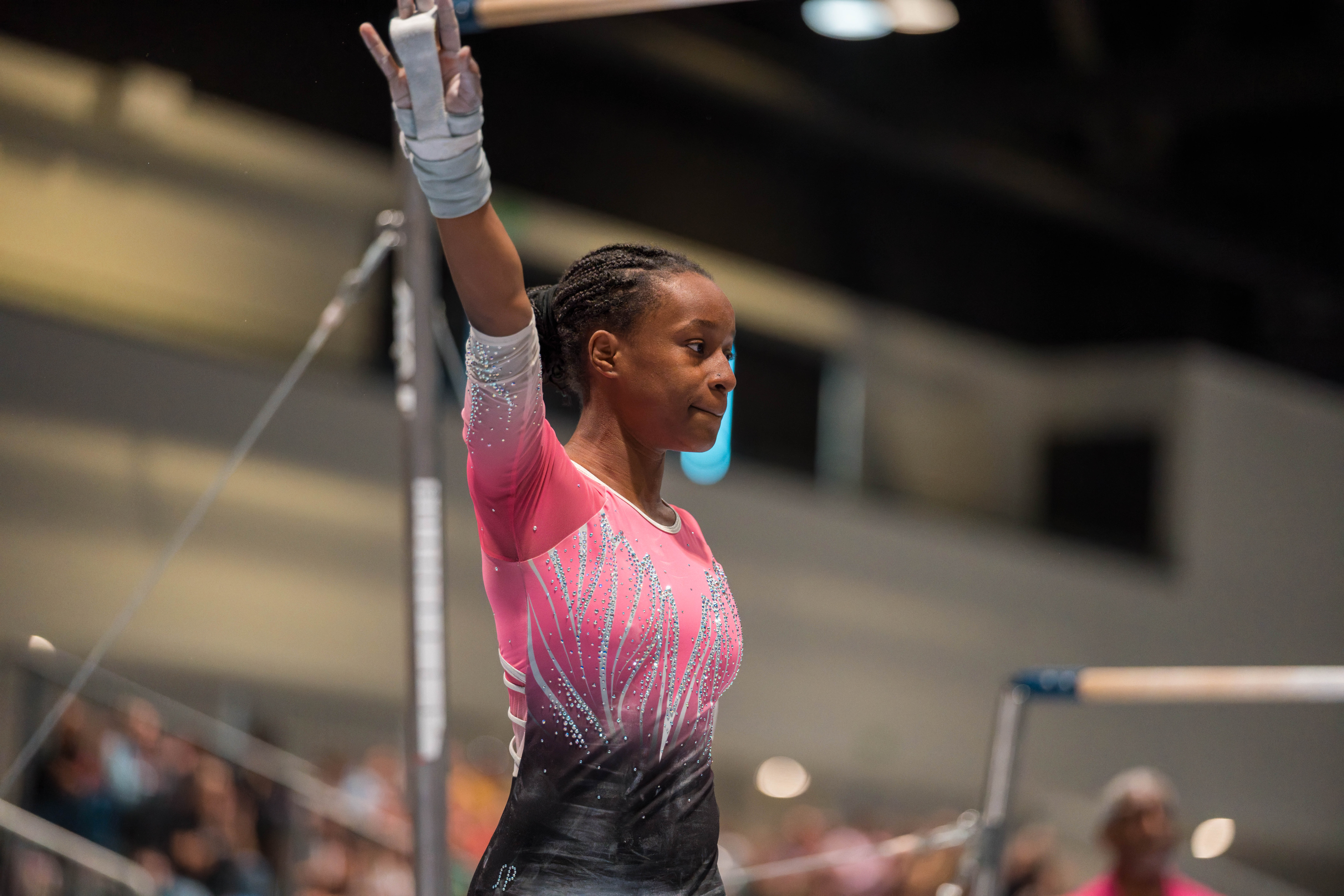 The YMCA National Gymnastics Championship 2025 held at The Resch Center in Green Bay, Wisconsin, USA on June 27th, 2025. Photography by Ross Harried for Second Crop Sports.
