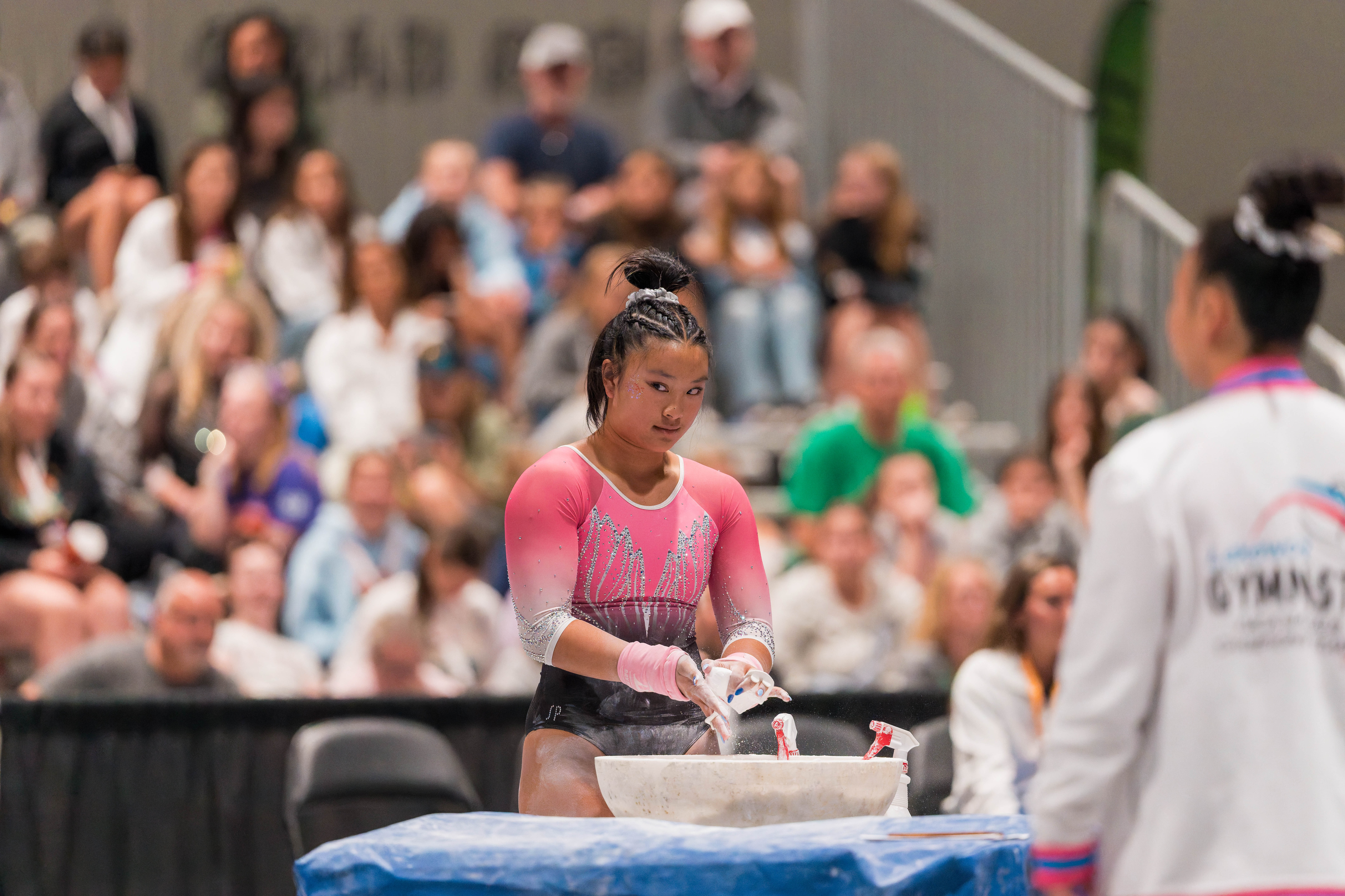 The YMCA National Gymnastics Championship 2025 held at The Resch Center in Green Bay, Wisconsin, USA on June 27th, 2025. Photography by Ross Harried for Second Crop Sports.