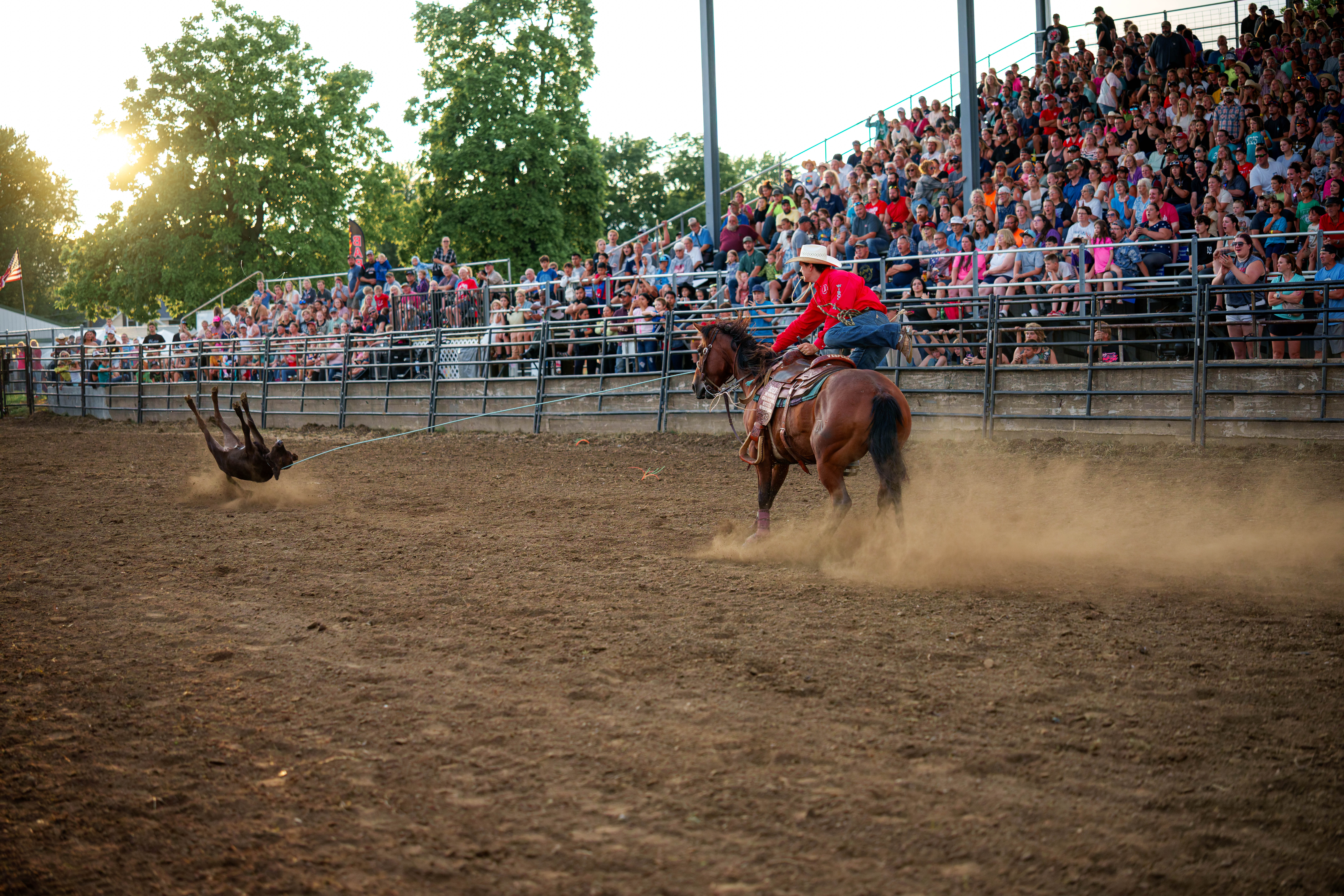 Bucking Bulls full rodeo at the Green County Fair in Monroe, Wisconsin on July 16th, 2025. Photography by Ross Harried for Second Crop Sports.