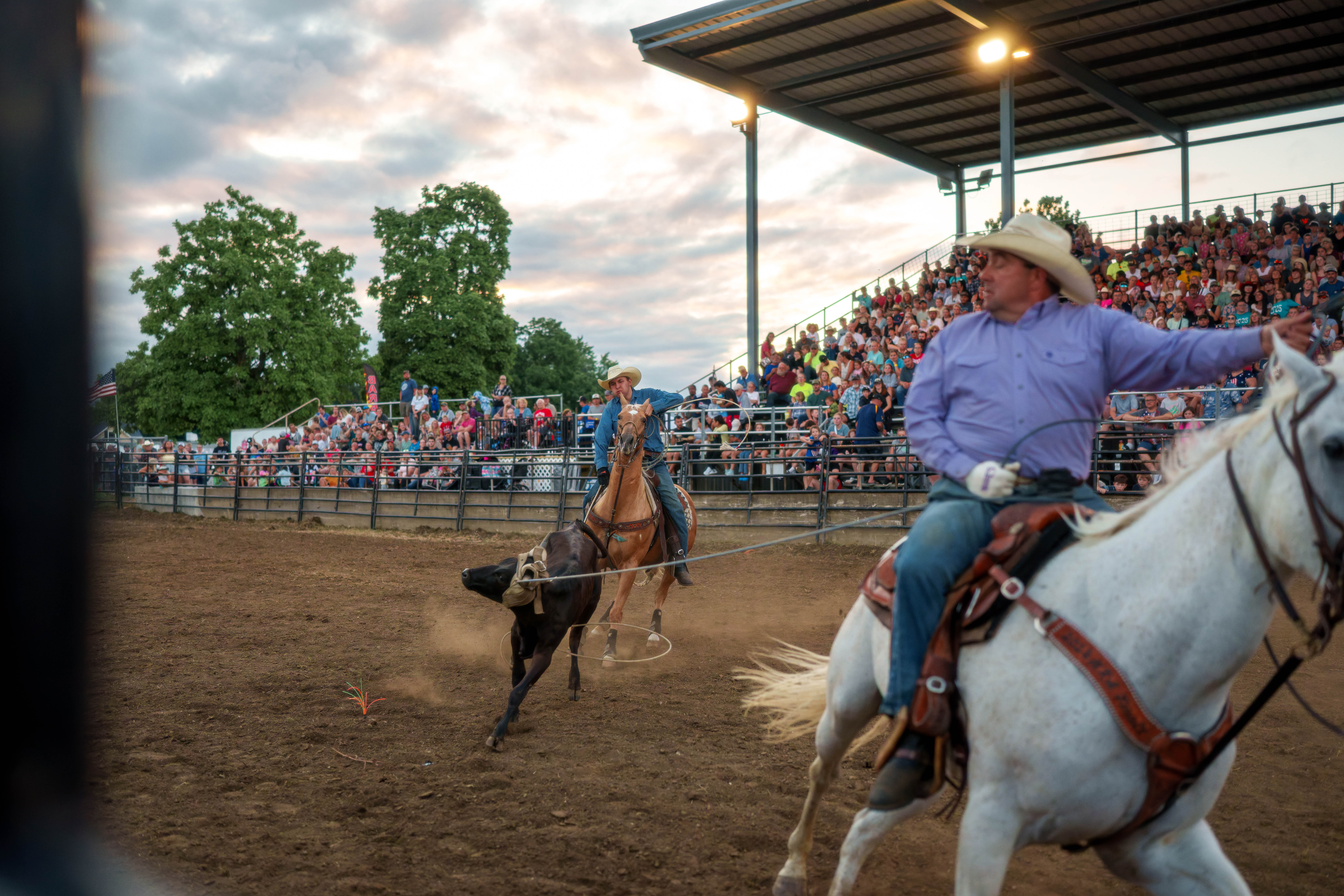 Bucking Bulls full rodeo at the Green County Fair in Monroe, Wisconsin on July 16th, 2025. Photography by Ross Harried for Second Crop Sports.