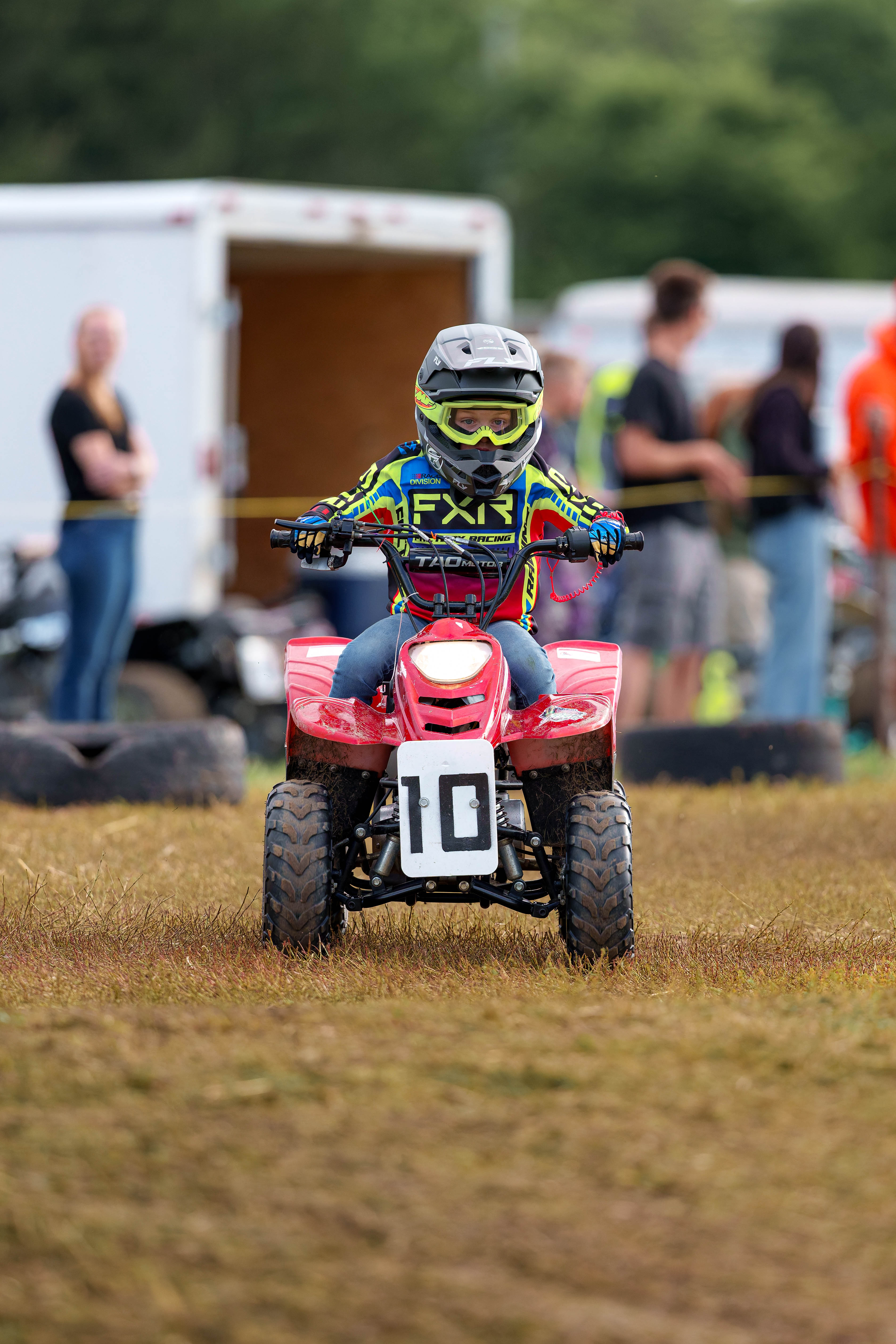 SWIRA dirt bike and atv races at the Green County Fair in Monroe, Wisconsin on July 17th, 2025. Photography by Ross Harried for Second Crop Sports.