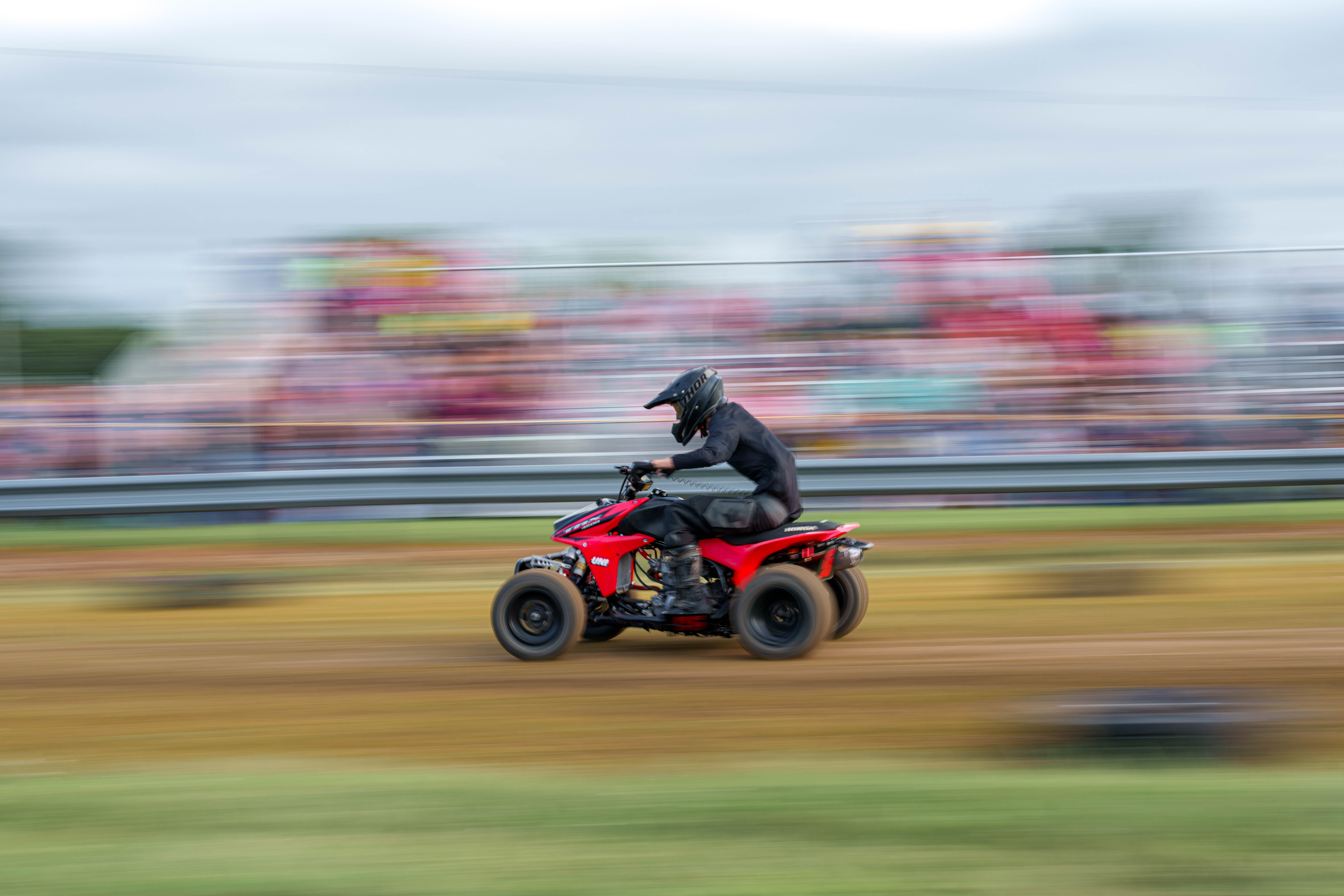 SWIRA dirt bike and atv races at the Green County Fair in Monroe, Wisconsin on July 17th, 2025. Photography by Ross Harried for Second Crop Sports.