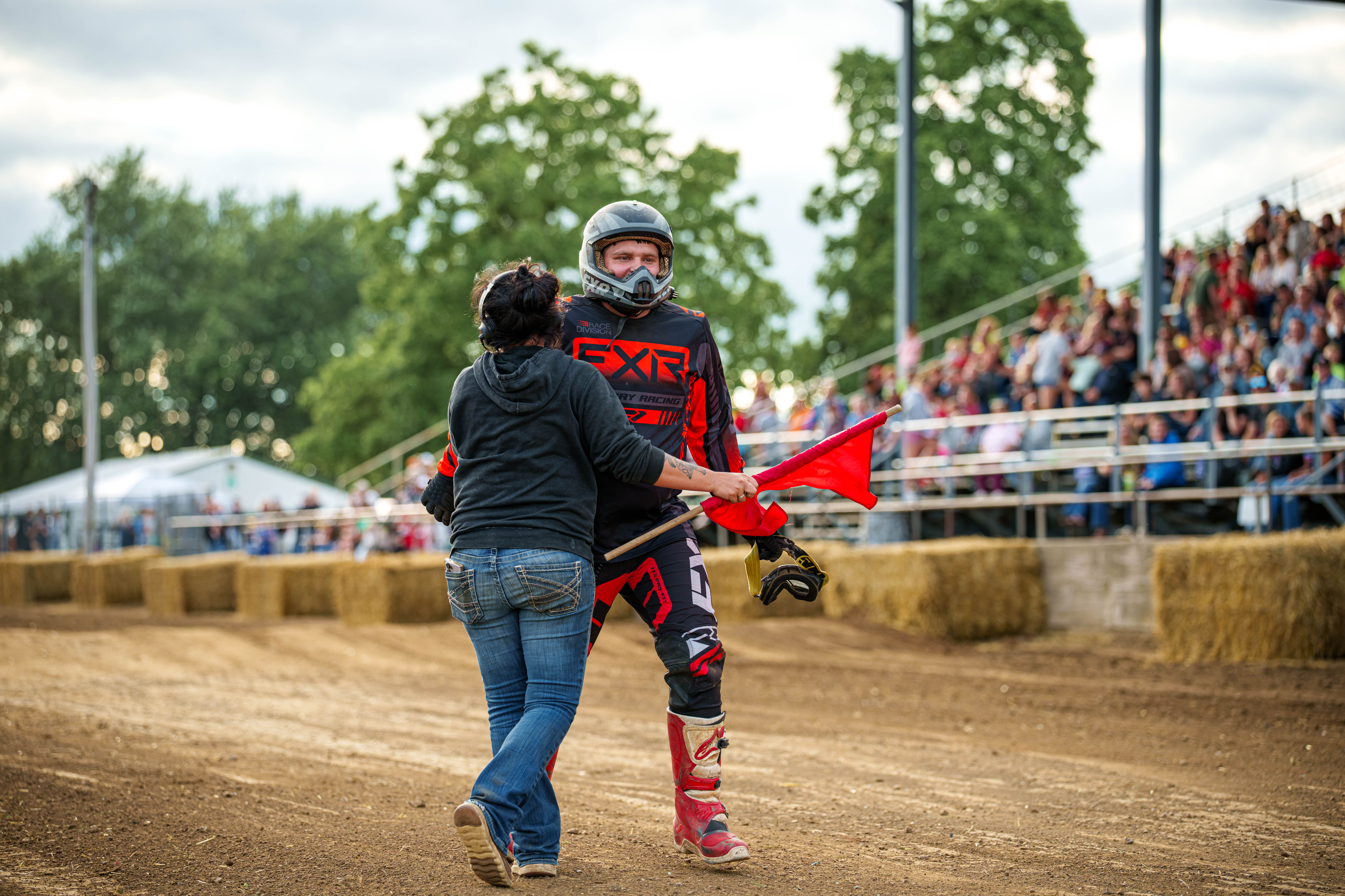 SWIRA dirt bike and atv races at the Green County Fair in Monroe, Wisconsin on July 17th, 2025. Photography by Ross Harried for Second Crop Sports.