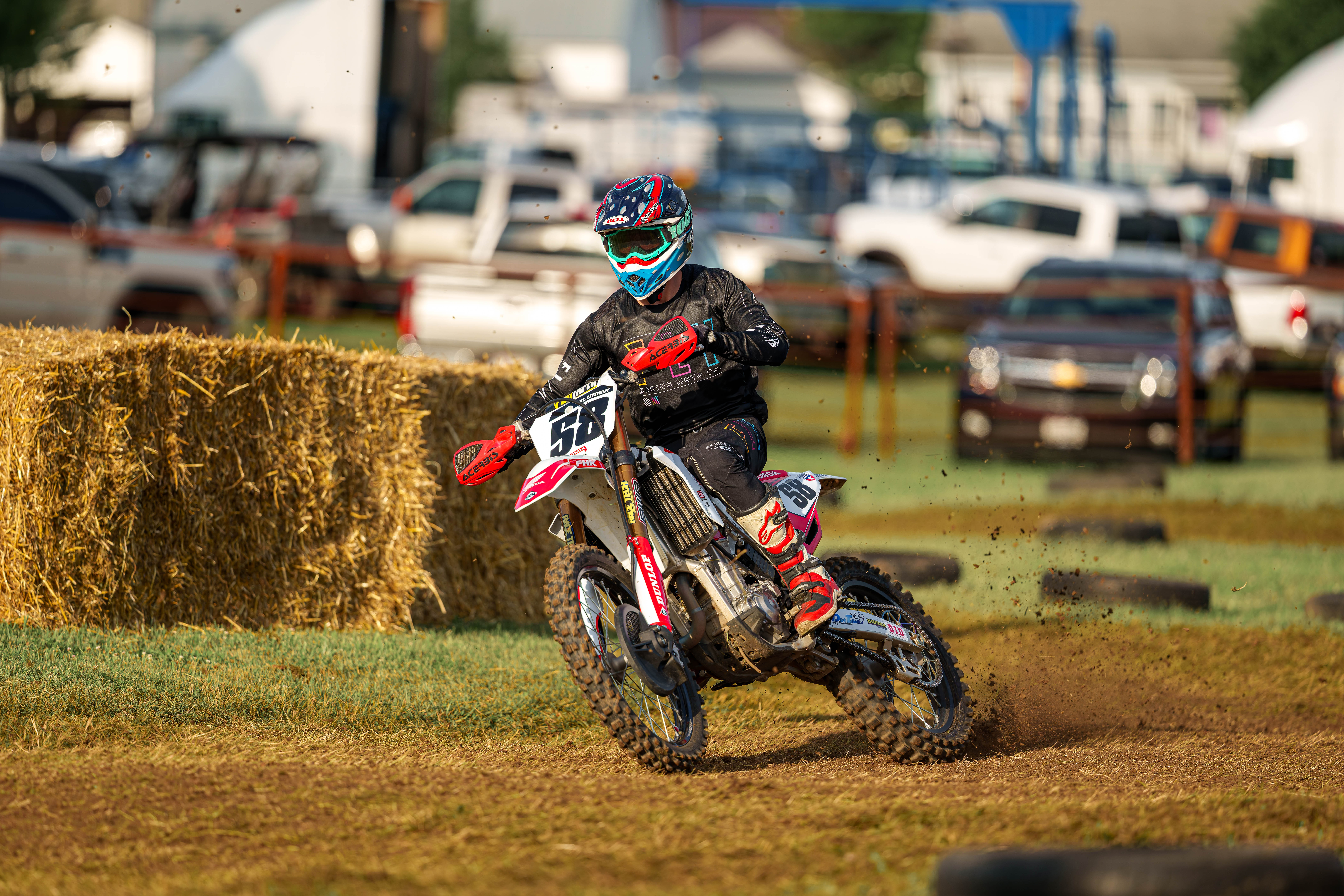 SWIRA dirt bike and atv races at the Green County Fair in Monroe, Wisconsin on July 17th, 2025. Photography by Ross Harried for Second Crop Sports.