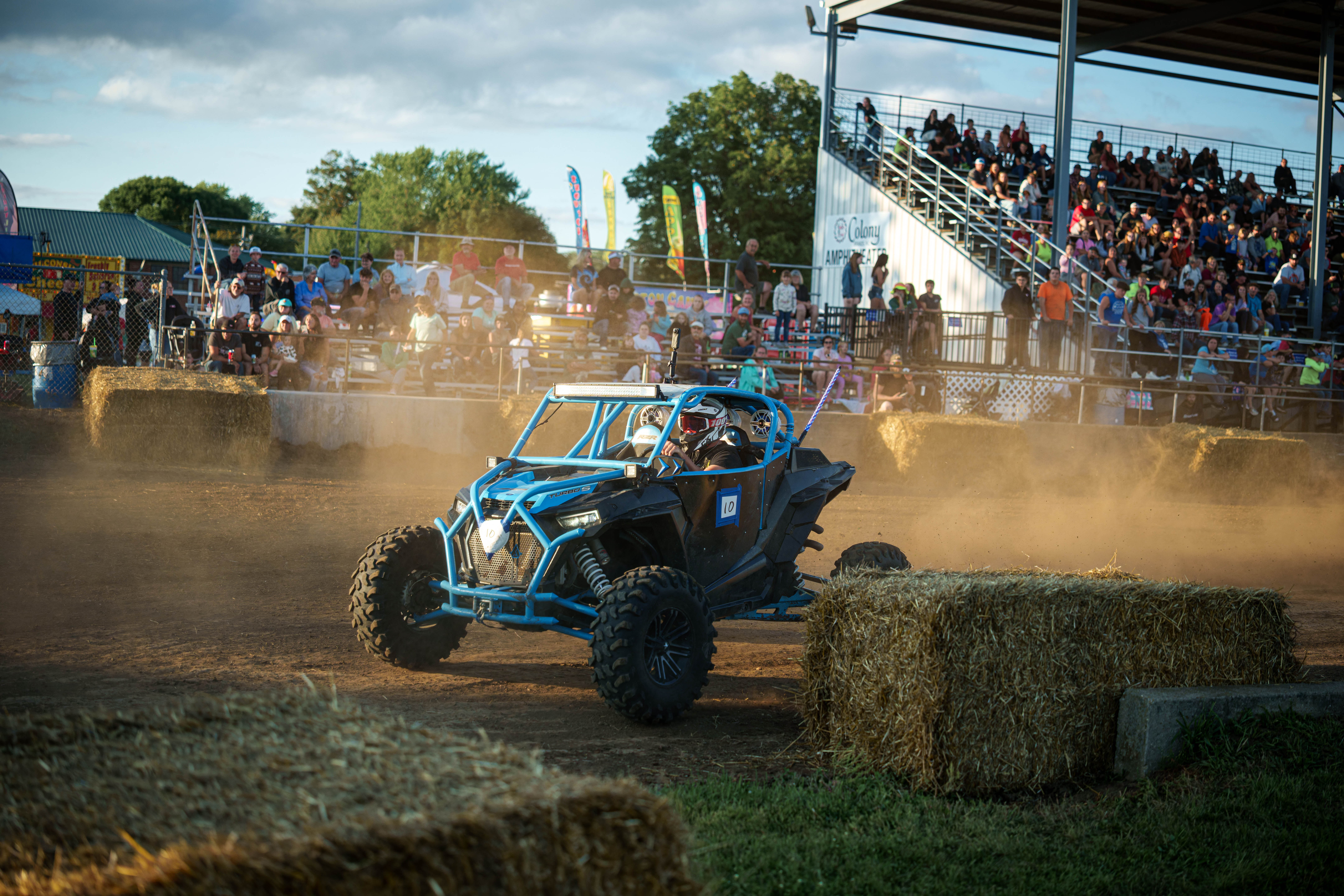 SWIRA dirt bike and atv races at the Green County Fair in Monroe, Wisconsin on July 17th, 2025. Photography by Ross Harried for Second Crop Sports.