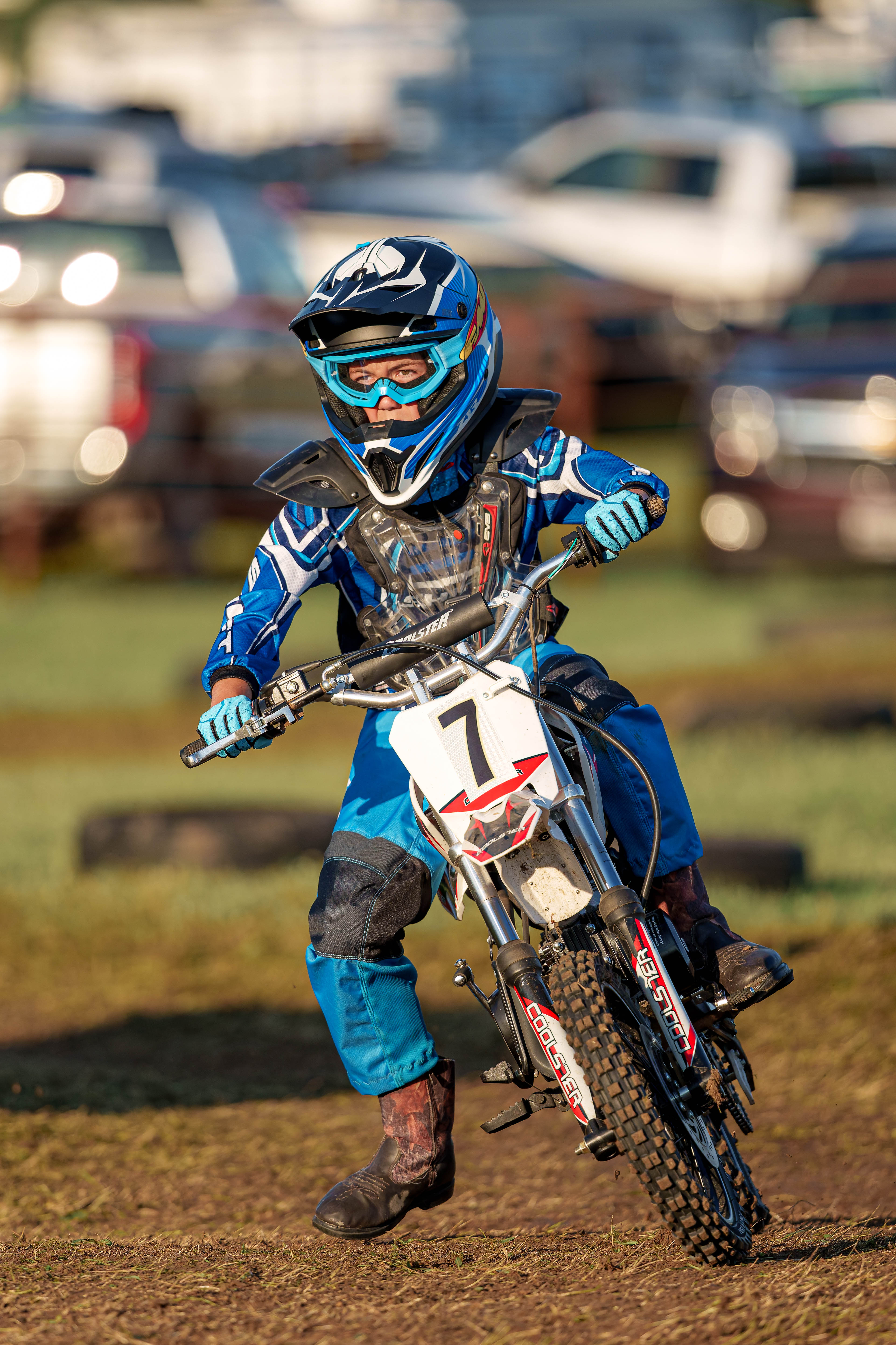 SWIRA dirt bike and atv races at the Green County Fair in Monroe, Wisconsin on July 17th, 2025. Photography by Ross Harried for Second Crop Sports.