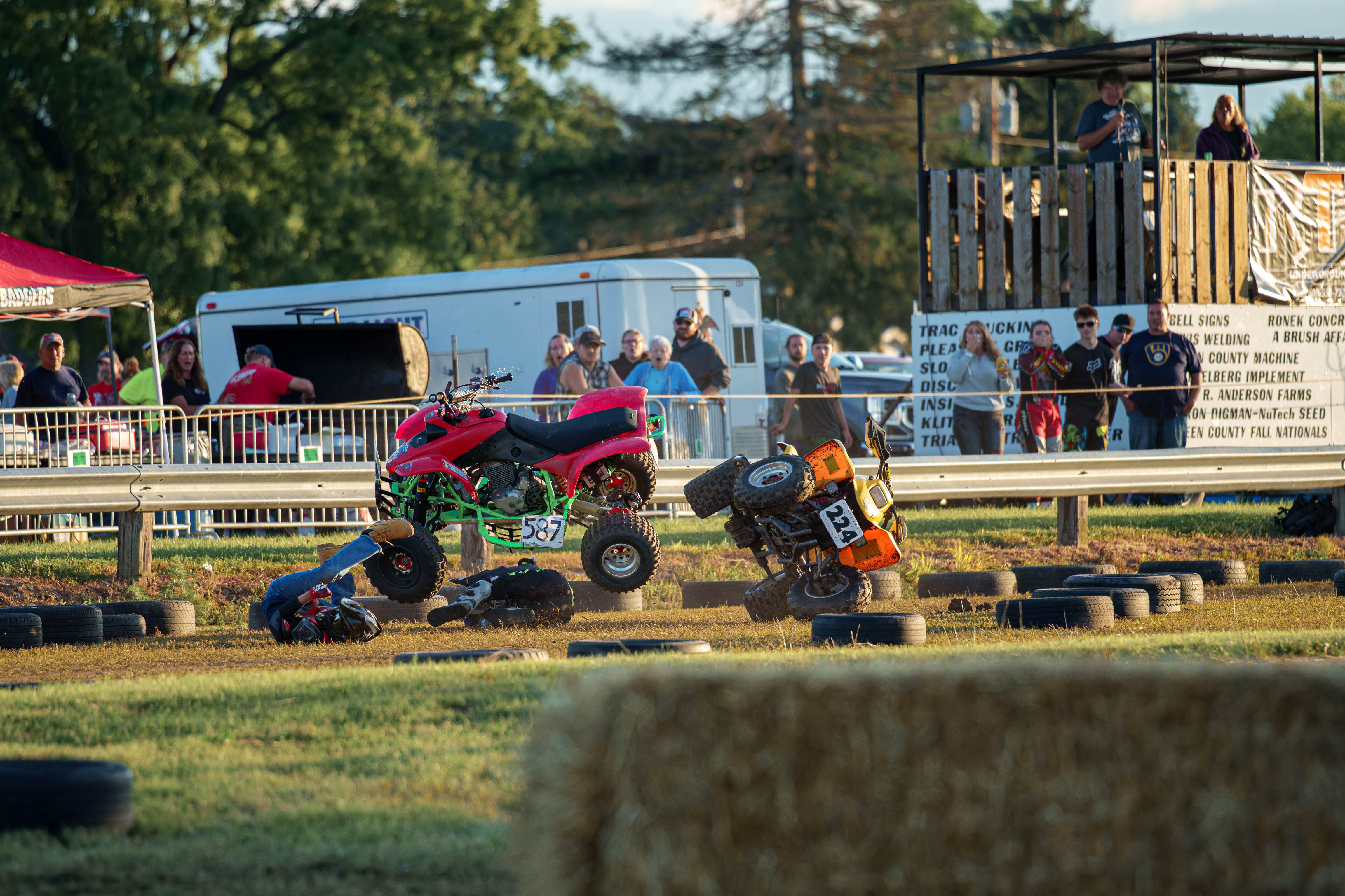 SWIRA dirt bike and atv races at the Green County Fair in Monroe, Wisconsin on July 17th, 2025. Photography by Ross Harried for Second Crop Sports.