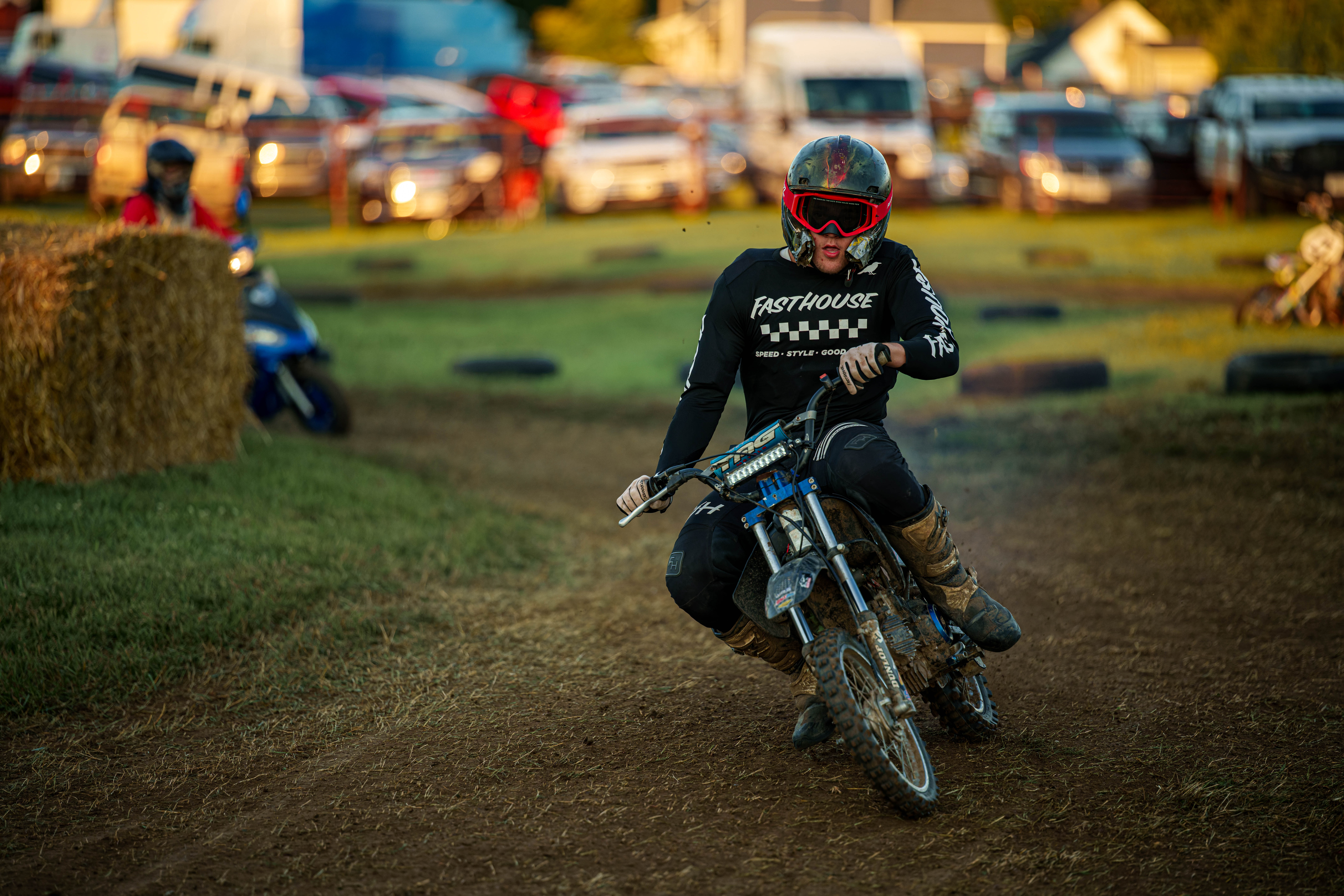 SWIRA dirt bike and atv races at the Green County Fair in Monroe, Wisconsin on July 17th, 2025. Photography by Ross Harried for Second Crop Sports.