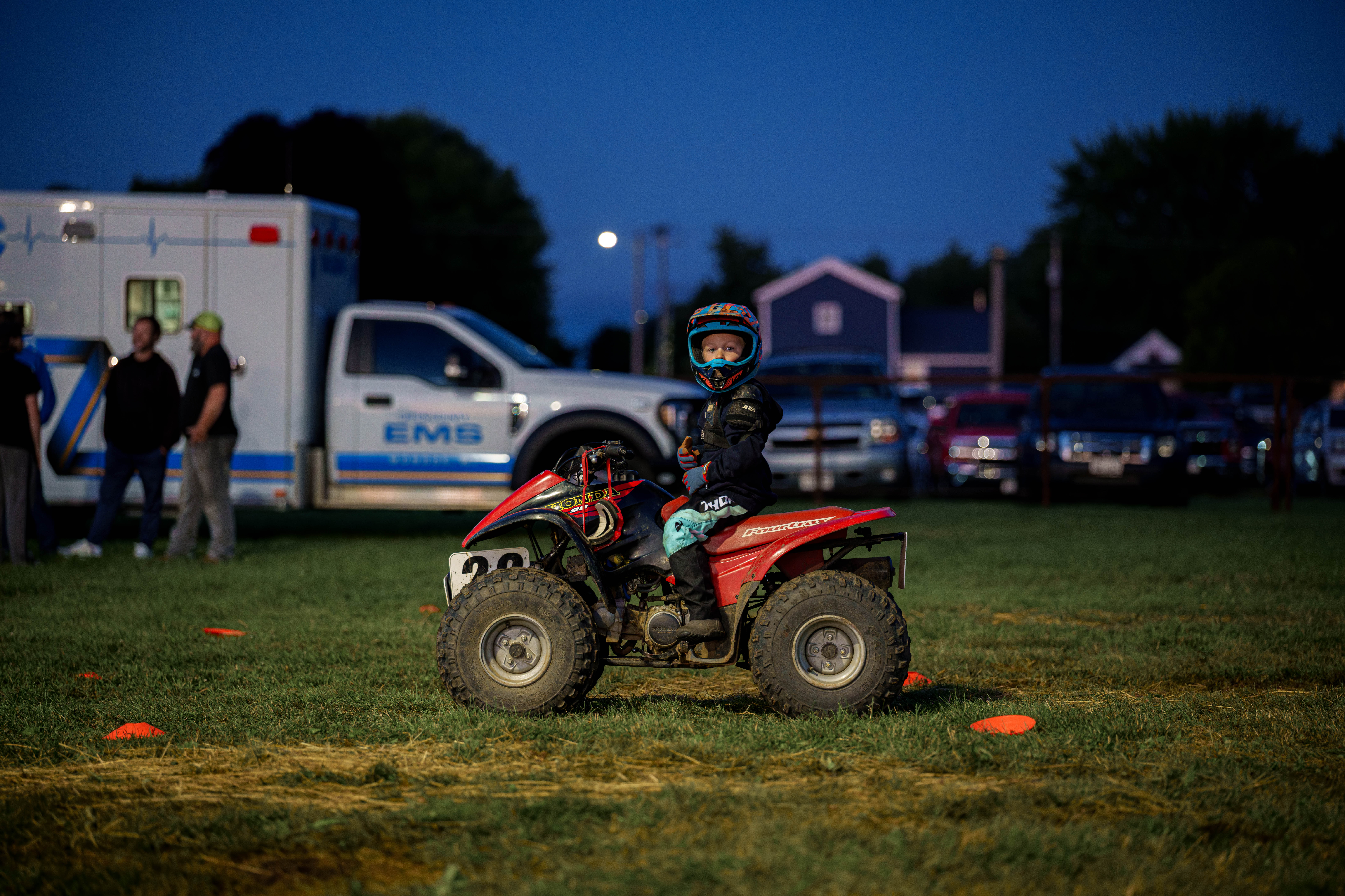 SWIRA dirt bike and atv races at the Green County Fair in Monroe, Wisconsin on July 17th, 2025. Photography by Ross Harried for Second Crop Sports.
