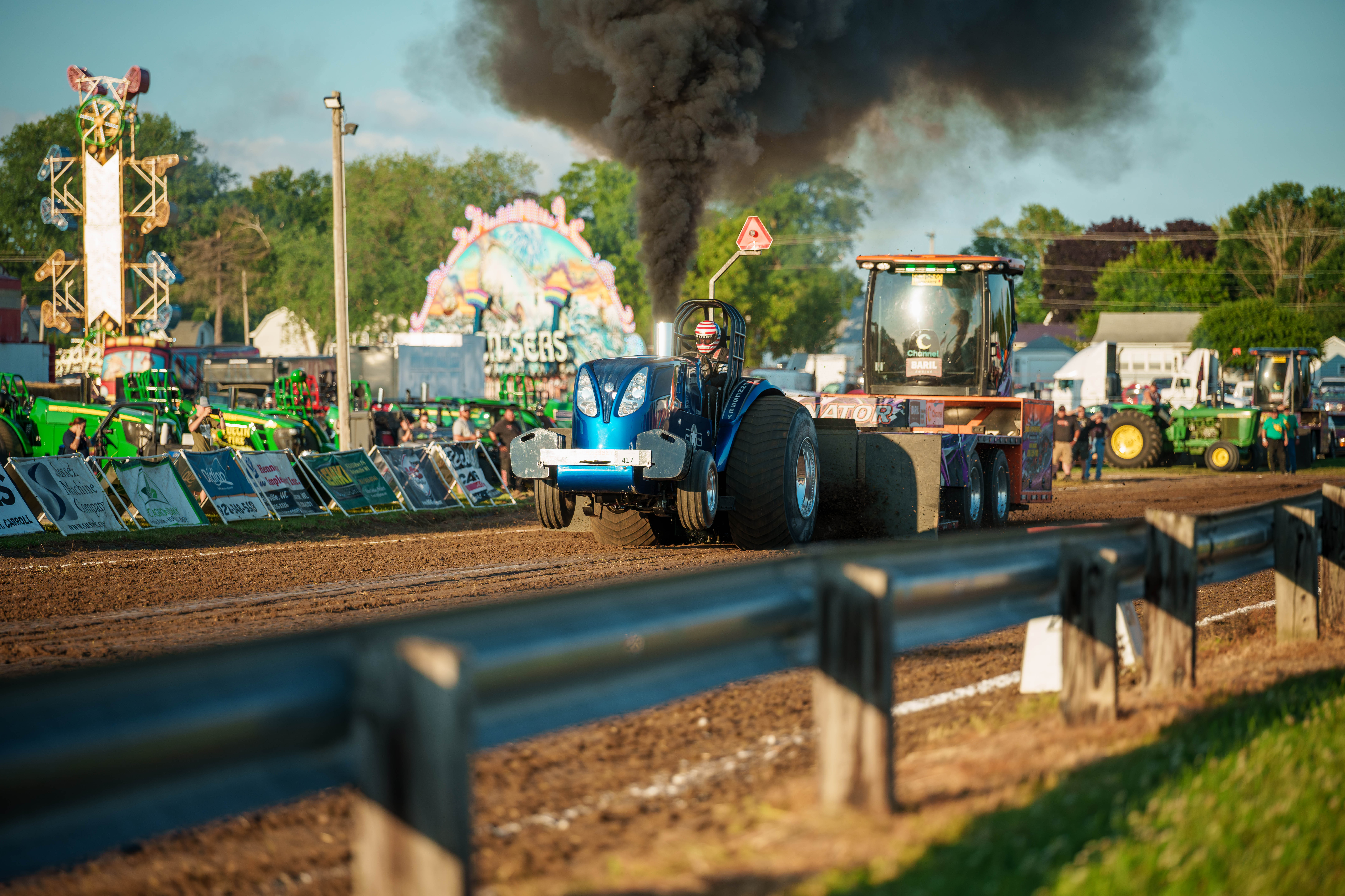 Badger State Tractor Pull at the Green County Fair in Monroe, Wisconsin on July 18th, 2025. Photography by Ross Harried for Second Crop Sports.