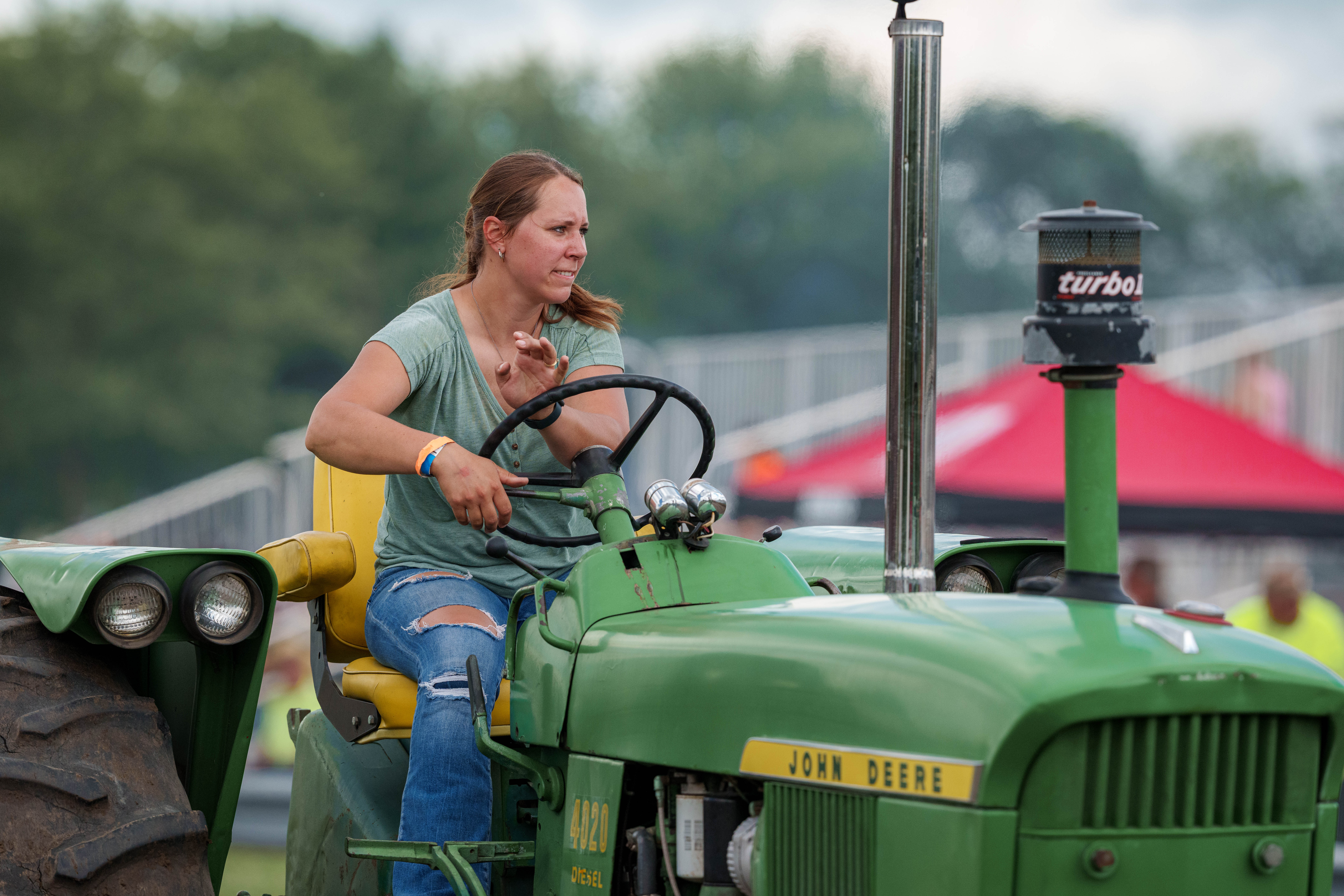 Local lawn and tractor pull at the Green County Fair in Monroe, Wisconsin on July 19th, 2025. Photography by Ross Harried for Second Crop Sports.