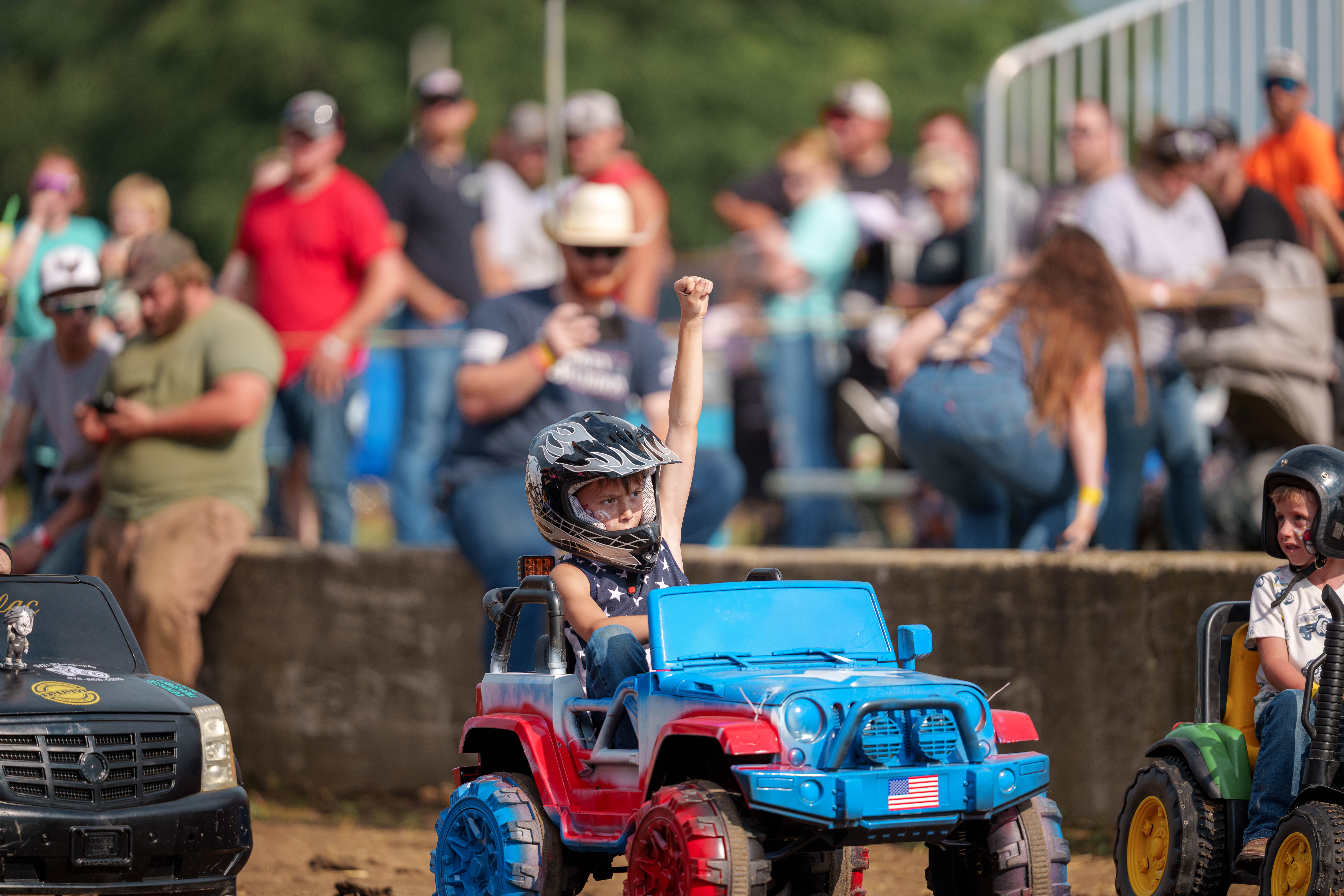 Demolition Derby at the Green County Fair in Monroe, Wisconsin on July 19th, 2025. Photography by Ross Harried for Second Crop Sports.