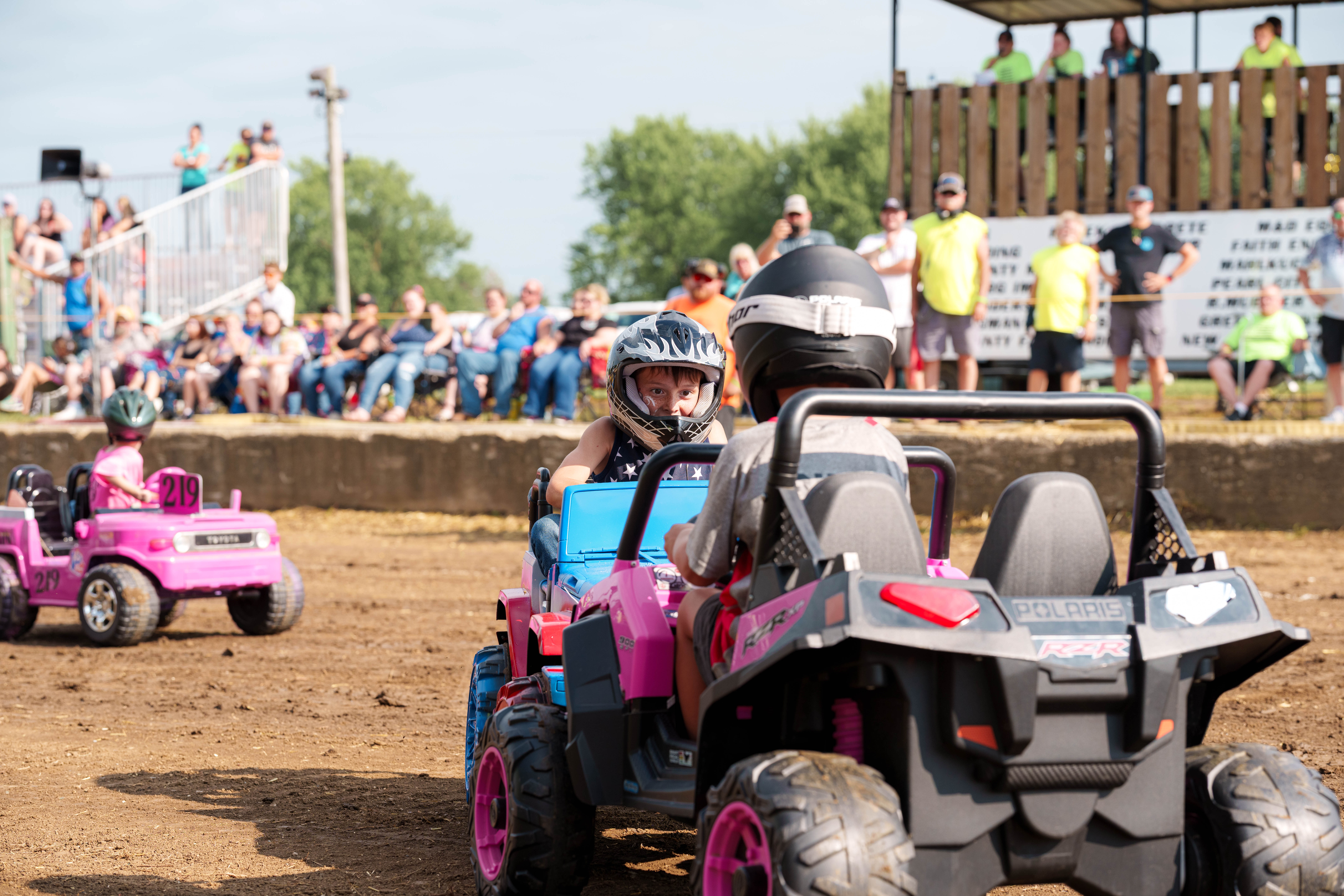 Demolition Derby at the Green County Fair in Monroe, Wisconsin on July 19th, 2025. Photography by Ross Harried for Second Crop Sports.