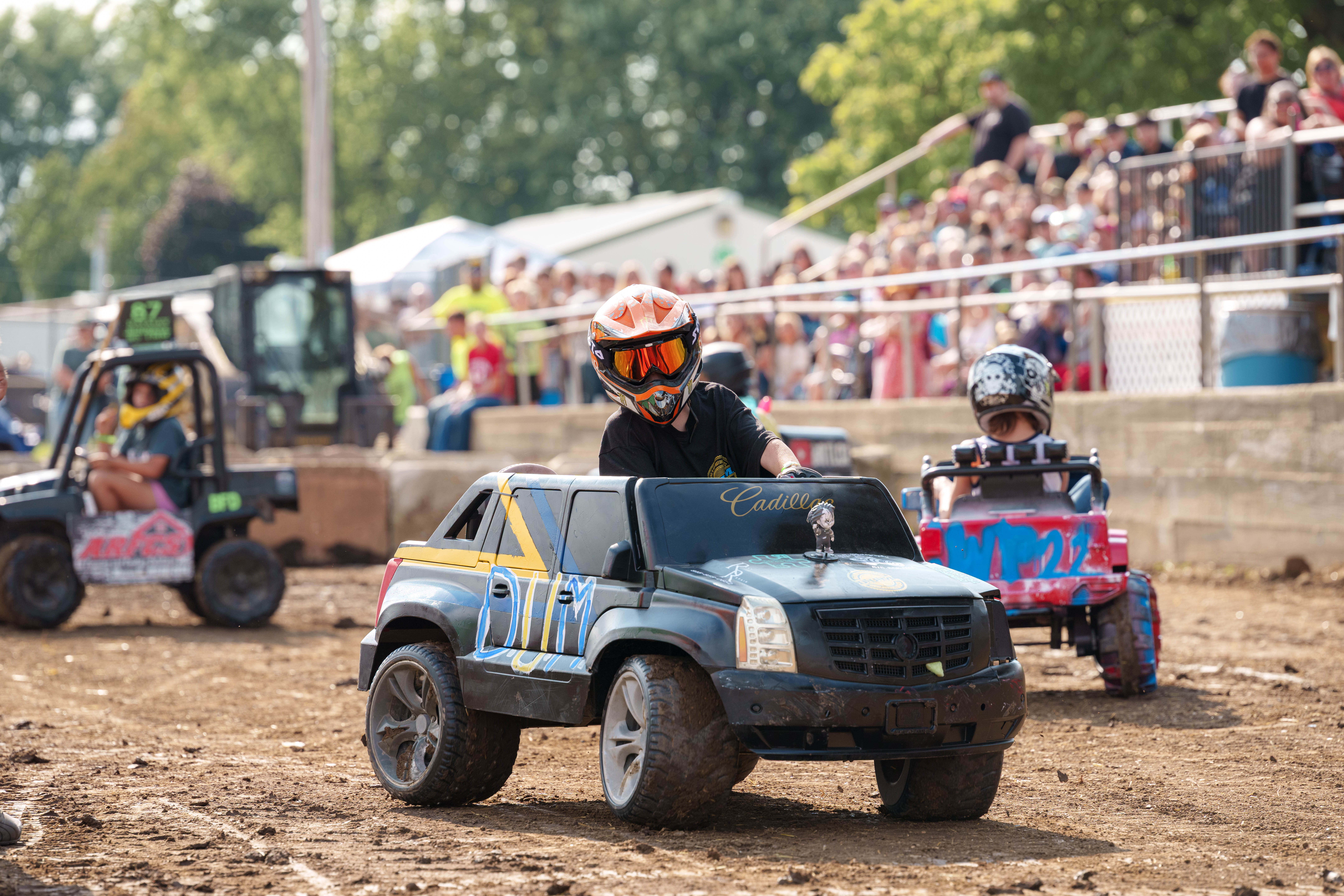 Demolition Derby at the Green County Fair in Monroe, Wisconsin on July 19th, 2025. Photography by Ross Harried for Second Crop Sports.