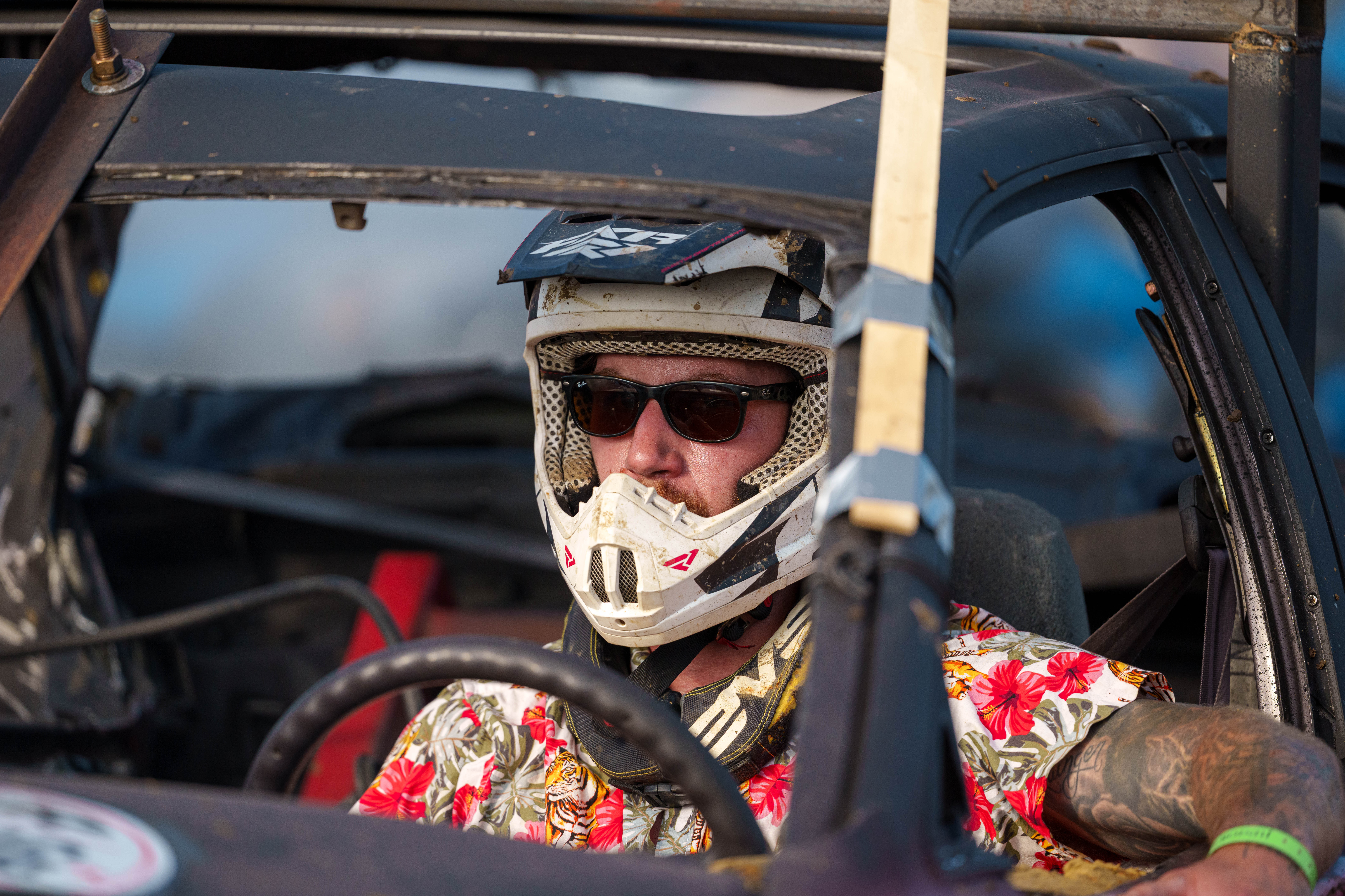 Demolition Derby at the Green County Fair in Monroe, Wisconsin on July 19th, 2025. Photography by Ross Harried for Second Crop Sports.
