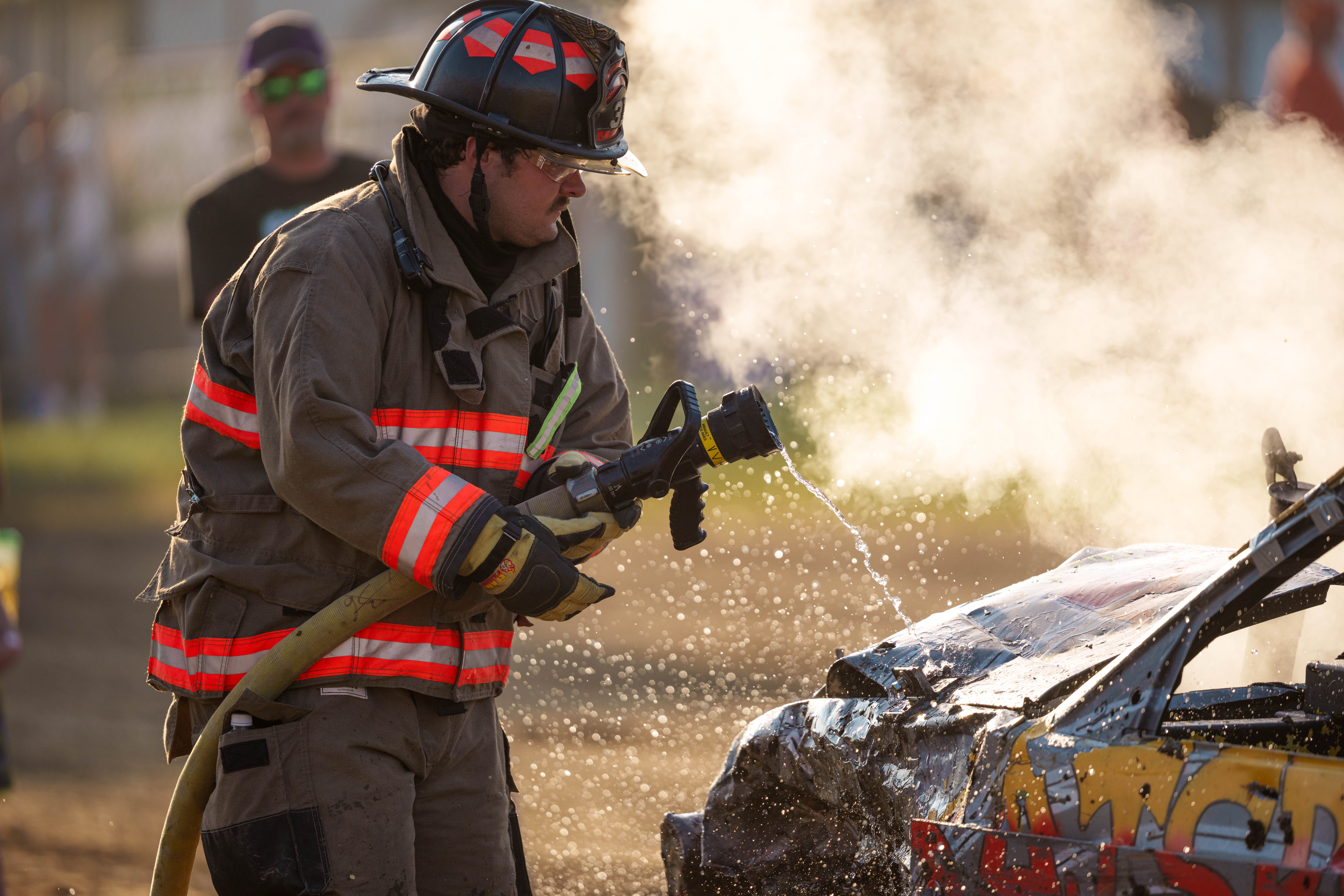 Demolition Derby at the Green County Fair in Monroe, Wisconsin on July 19th, 2025. Photography by Ross Harried for Second Crop Sports.