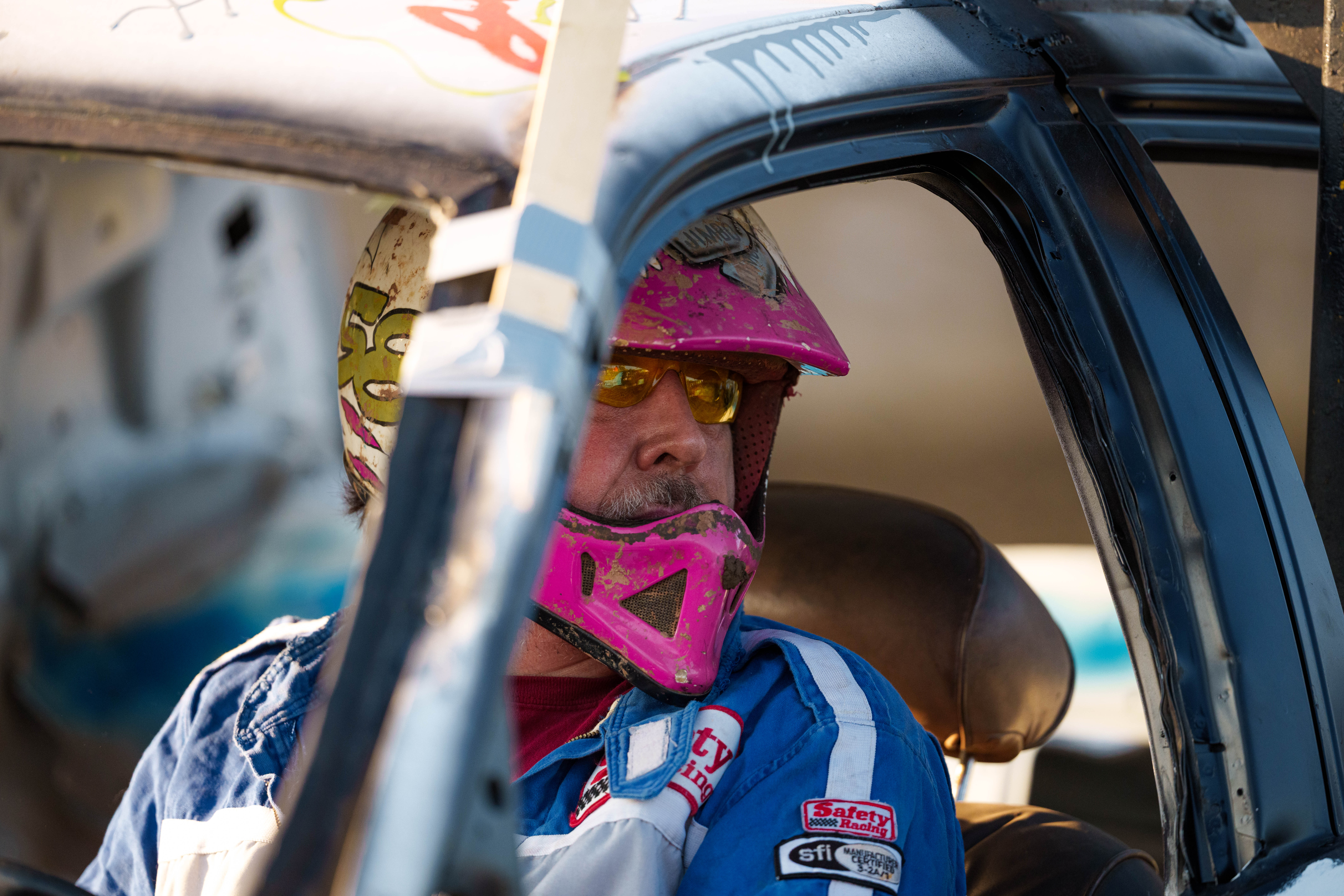 Demolition Derby at the Green County Fair in Monroe, Wisconsin on July 19th, 2025. Photography by Ross Harried for Second Crop Sports.