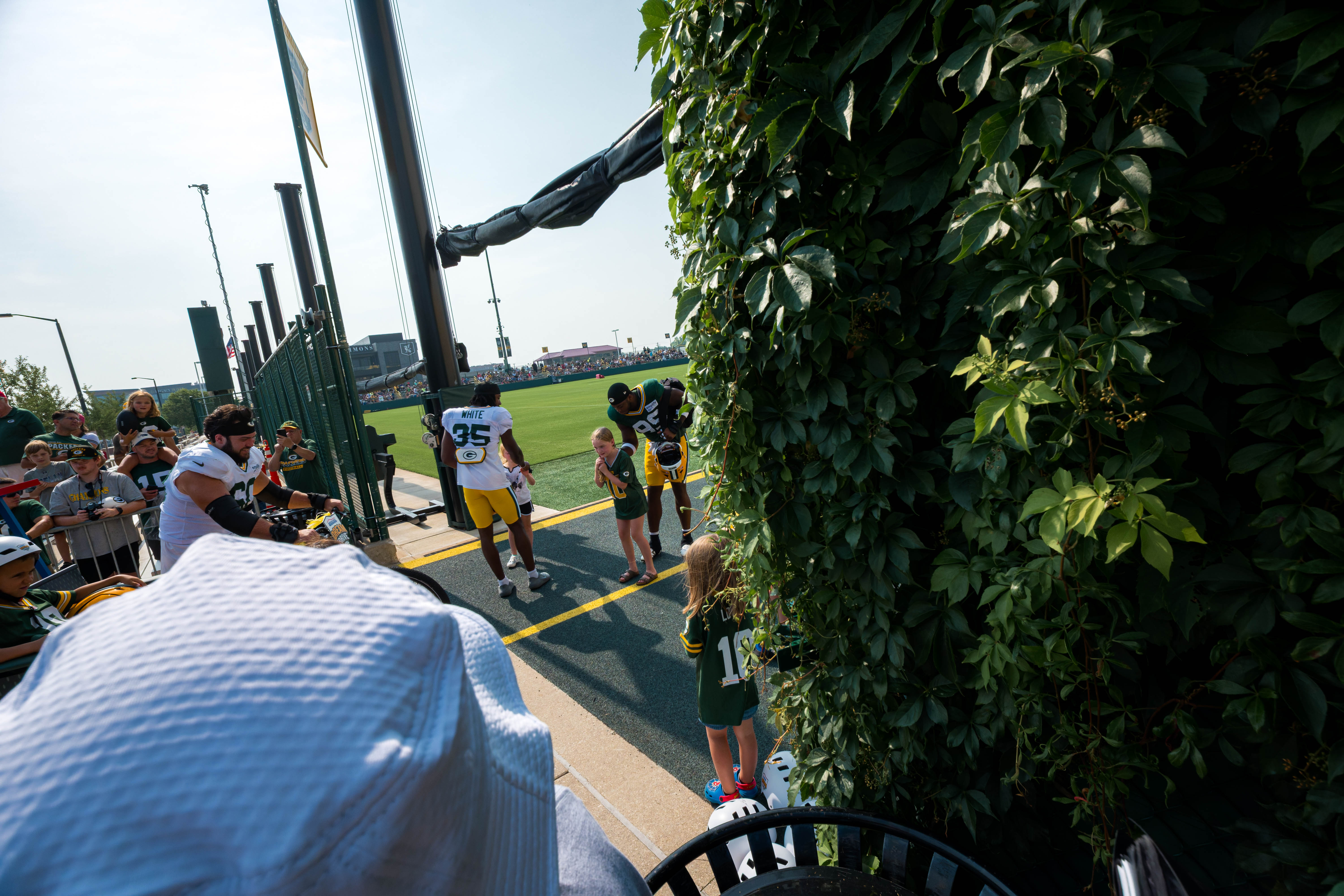 Green Bay Packers players take part in drills during NFL training camp at Ray Nitschke Field in Green Bay, Wisconsin, on August 6th, 2025. Photography by Ross Harried for Second Crop Sports.